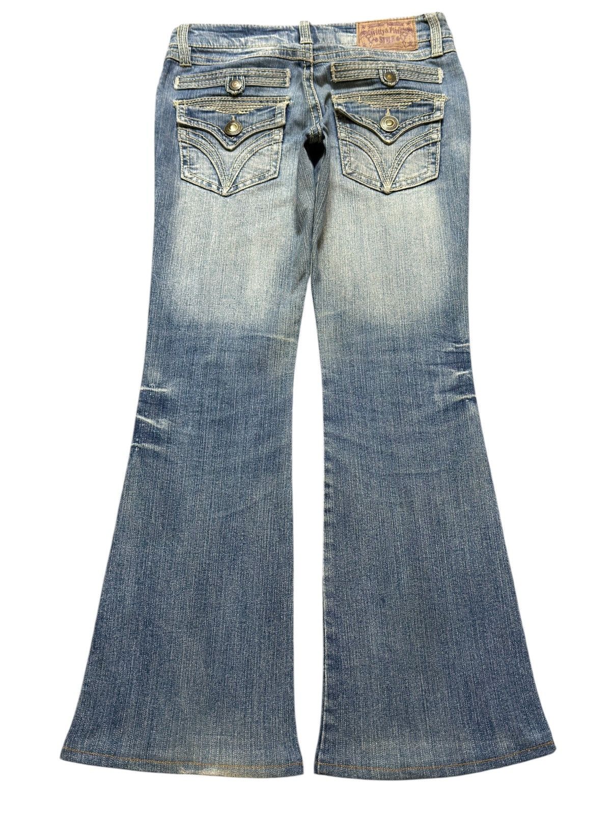 Hysteric Glamour Vintage Y2K Japanese Brand Blue Faded Wash Wide Leg Flare Size US 30 / EU 46 - 2 Thumbnail
