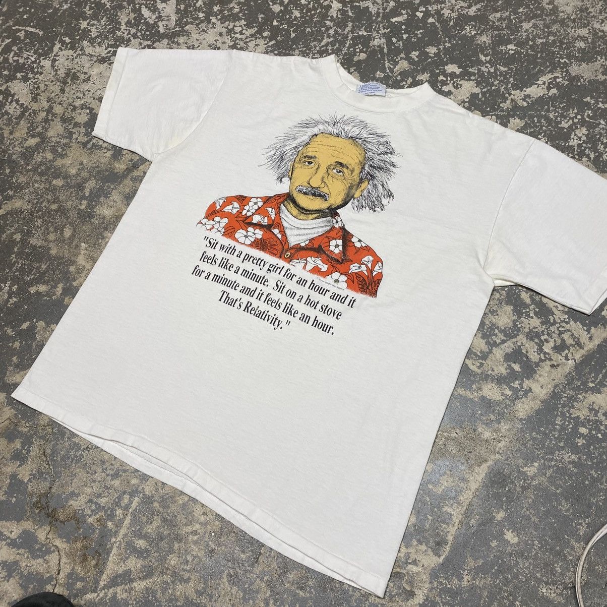 Japanese Brand × Vintage Vintage Albert Einstein Humar Saying Tshirt 90s USA Size US XL / EU 56 / 4 - 2 Thumbnail