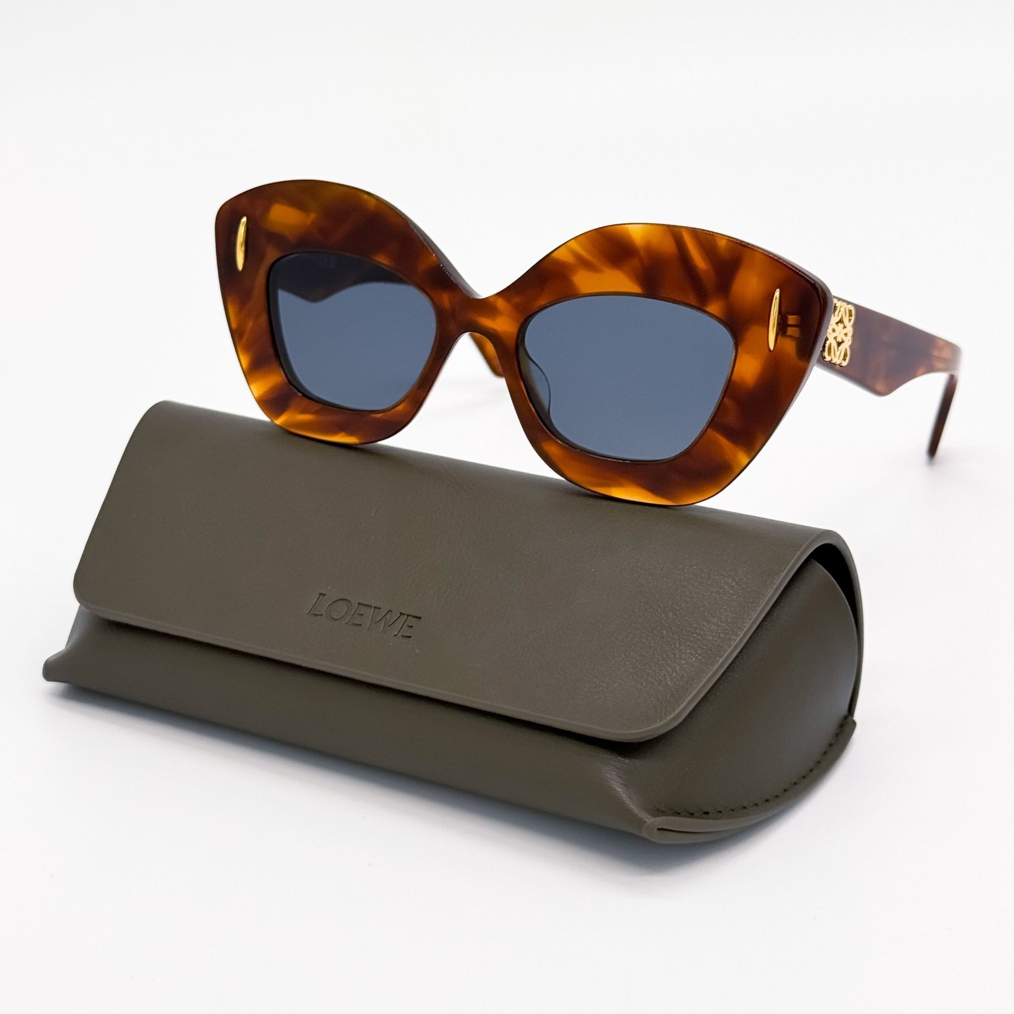 Loewe Loewe LW40127I 53V Sunglasses Blonde Havana Cat Eye 