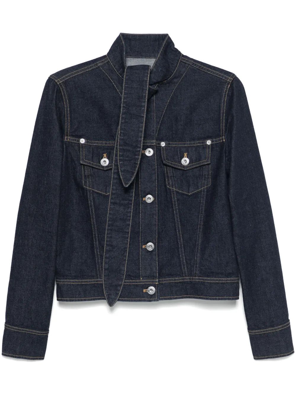 Lanvin o1y0326 Denim Jacket in Blue Size S / US 4 / IT 40 - 1 Thumbnail