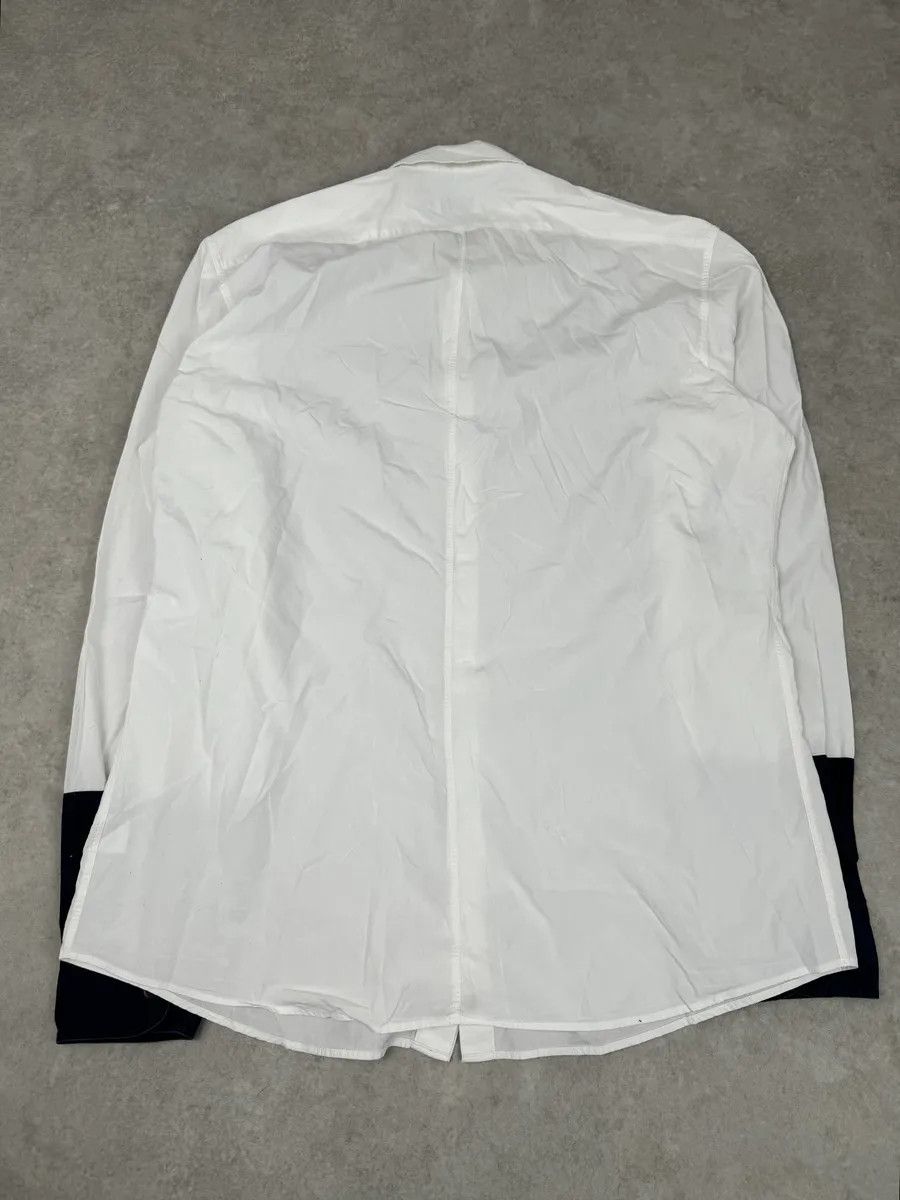 Dries Van Noten Dries Van Noten Contemporary White & Navy Shirt Size US M / EU 48-50 / 2 - 8 Thumbnail