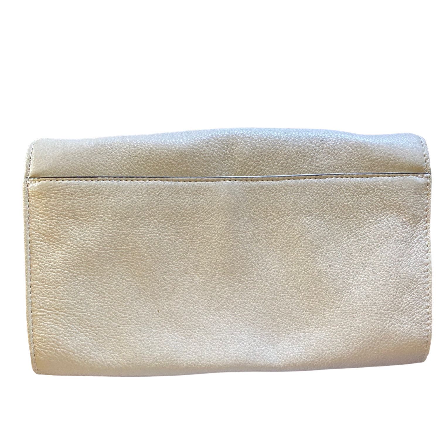 Michael Kors Michael Kors EUC Off White Pebbled Leather Clutch Purse Size ONE SIZE - 4 Thumbnail