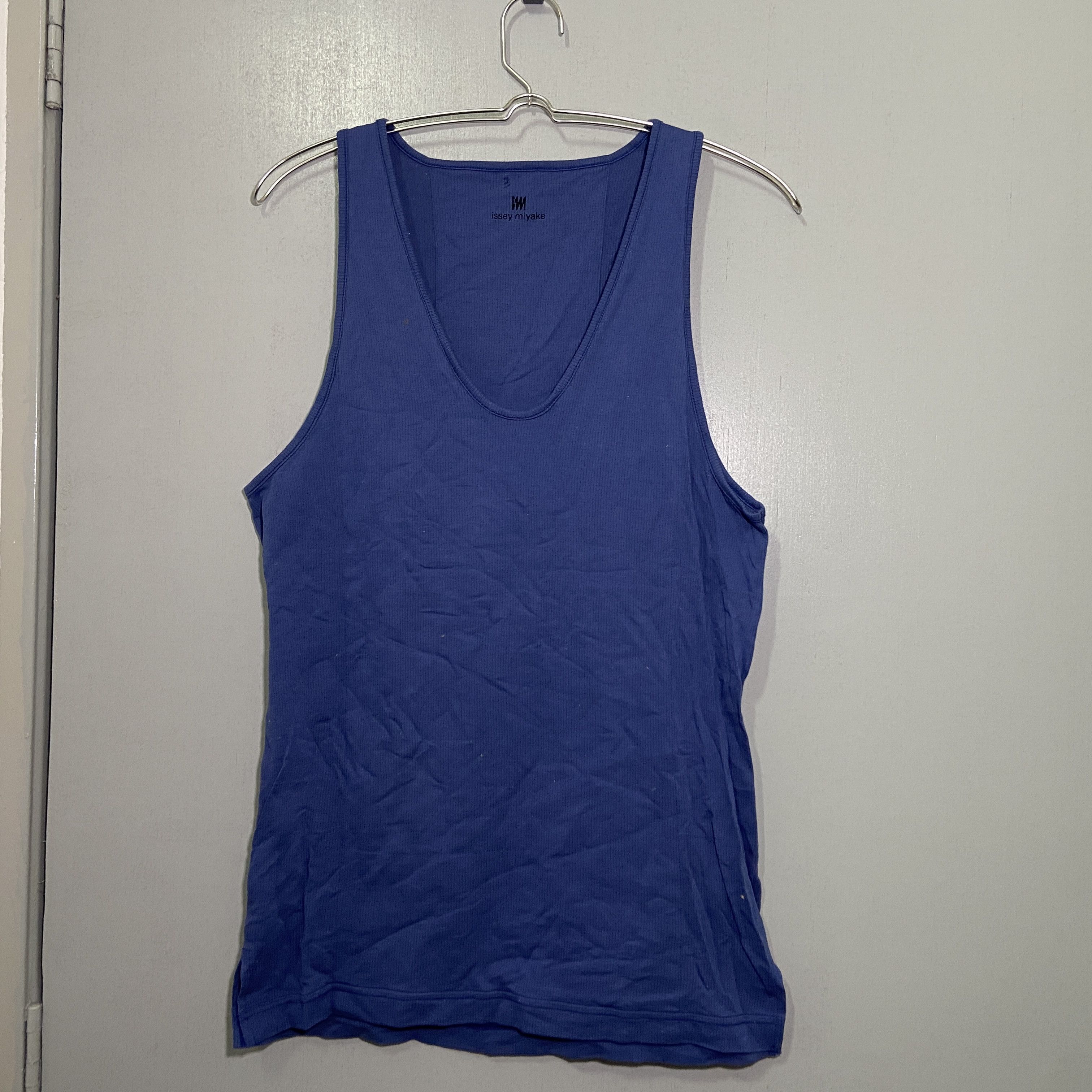 Issey Miyake Issey Miyake Blue Tank Top Size 3 Large Size L / US 10 / IT 46 - 1 Thumbnail