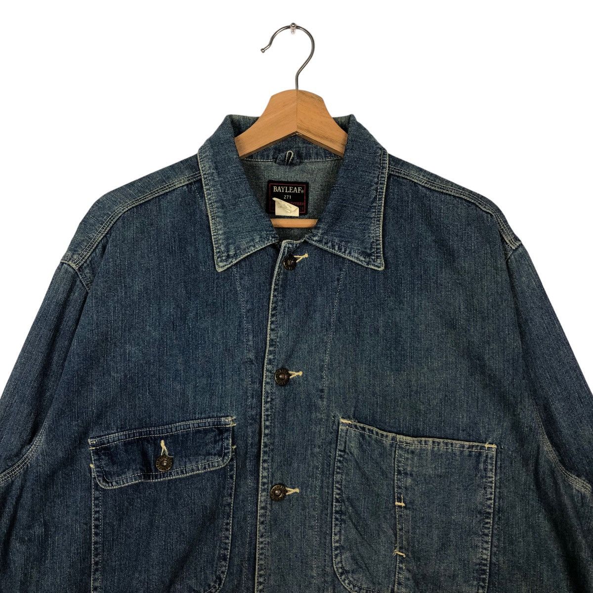 Japanese Brand 🔥90’s Bayleaf Issey Miyake Chore Denim Jacket Japan Size US M / EU 48-50 / 2 - 2 Thumbnail