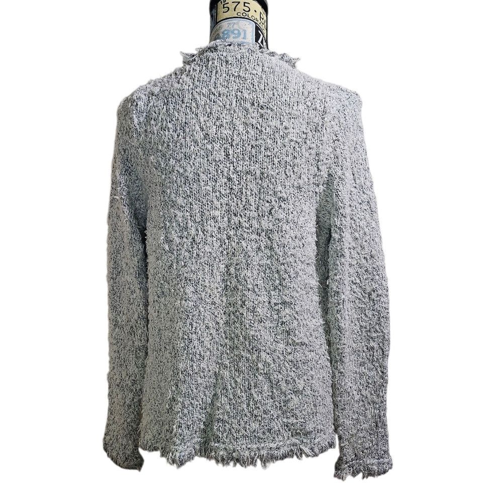 Anthropologie ett:twa by Anthropologie Fringe Boucle Open Cardigan Jacket Size M / US 6-8 / IT 42-44 - 3 Thumbnail