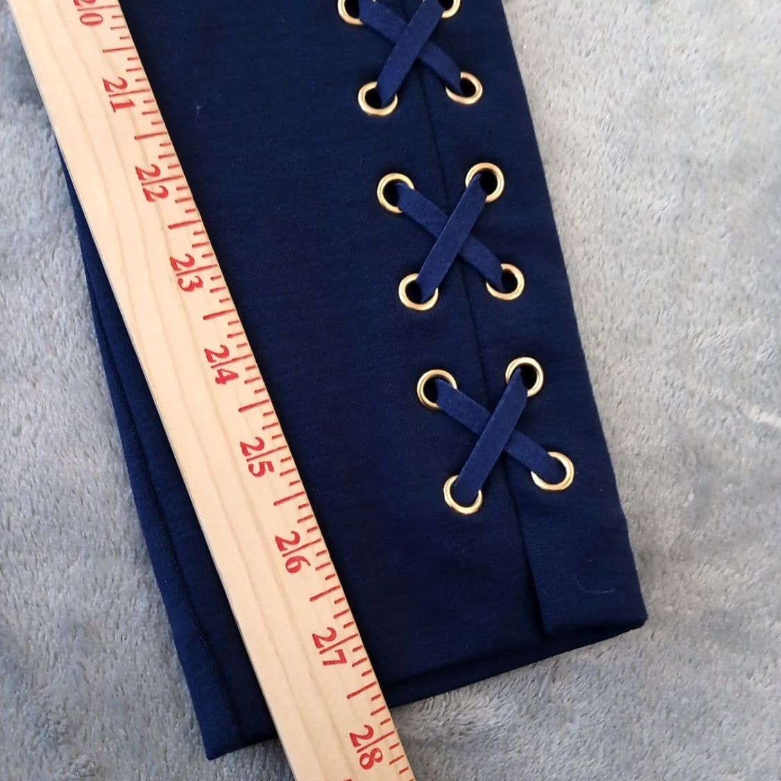 Michael Kors Michael Kors Legging Ankle Pants Womens Size 4 Blue Skinny Side Zip Stretch Size 27" / US 4 / IT 40 - 5 Thumbnail