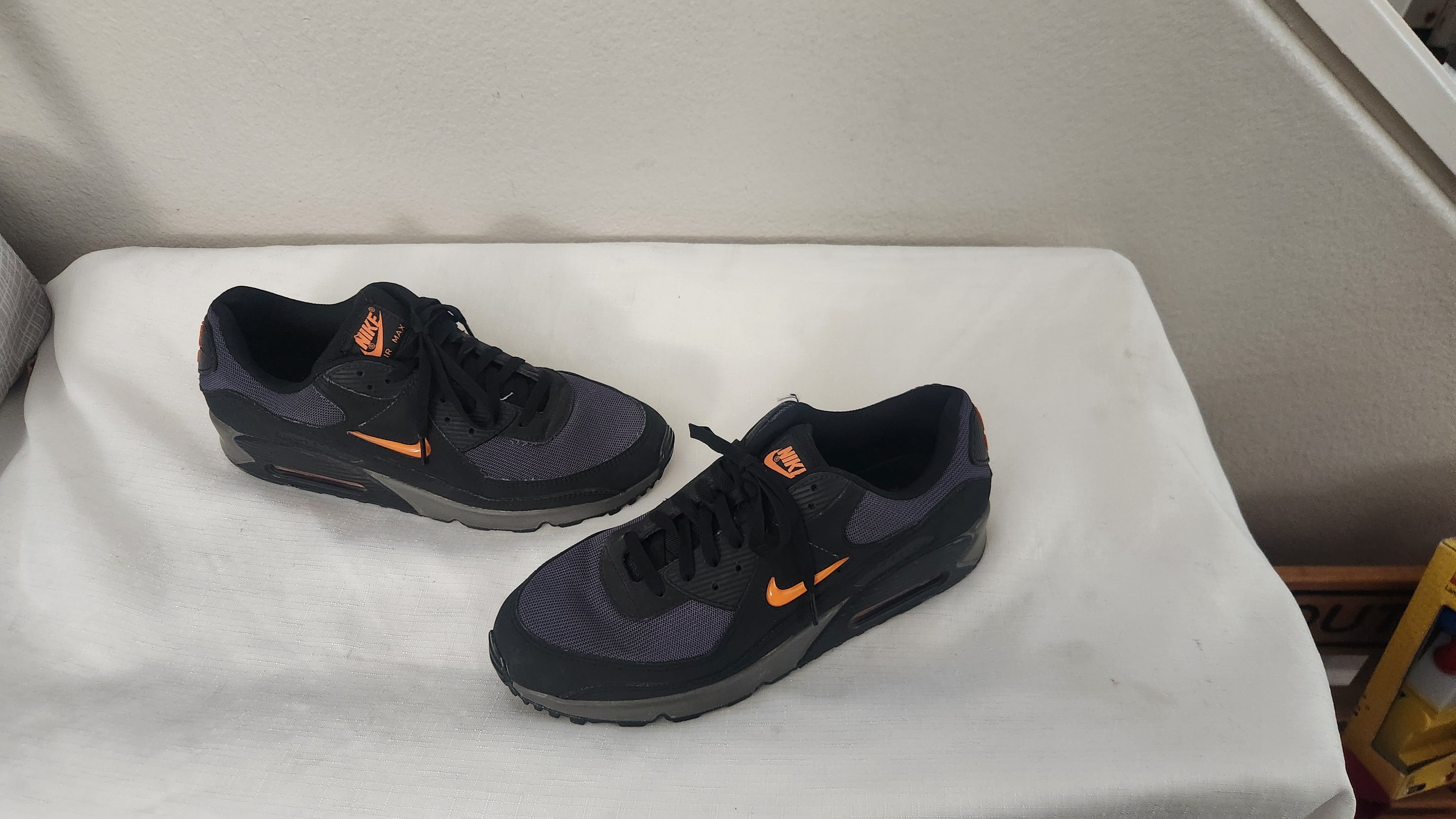 Nike Nike Air Max 90 Jewel Swoosh Black Orange DX2656-001 Size 13 Size US 13 / EU 46 - 2 Thumbnail