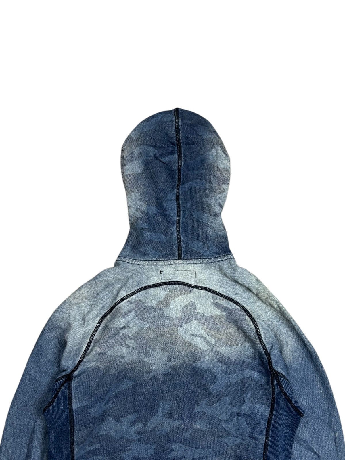 Hysteric Glamour 2000s 1PIU1GUALE3 - Washed Blue Camo Zip Hoodie Size US M / EU 48-50 / 2 - 6 Thumbnail