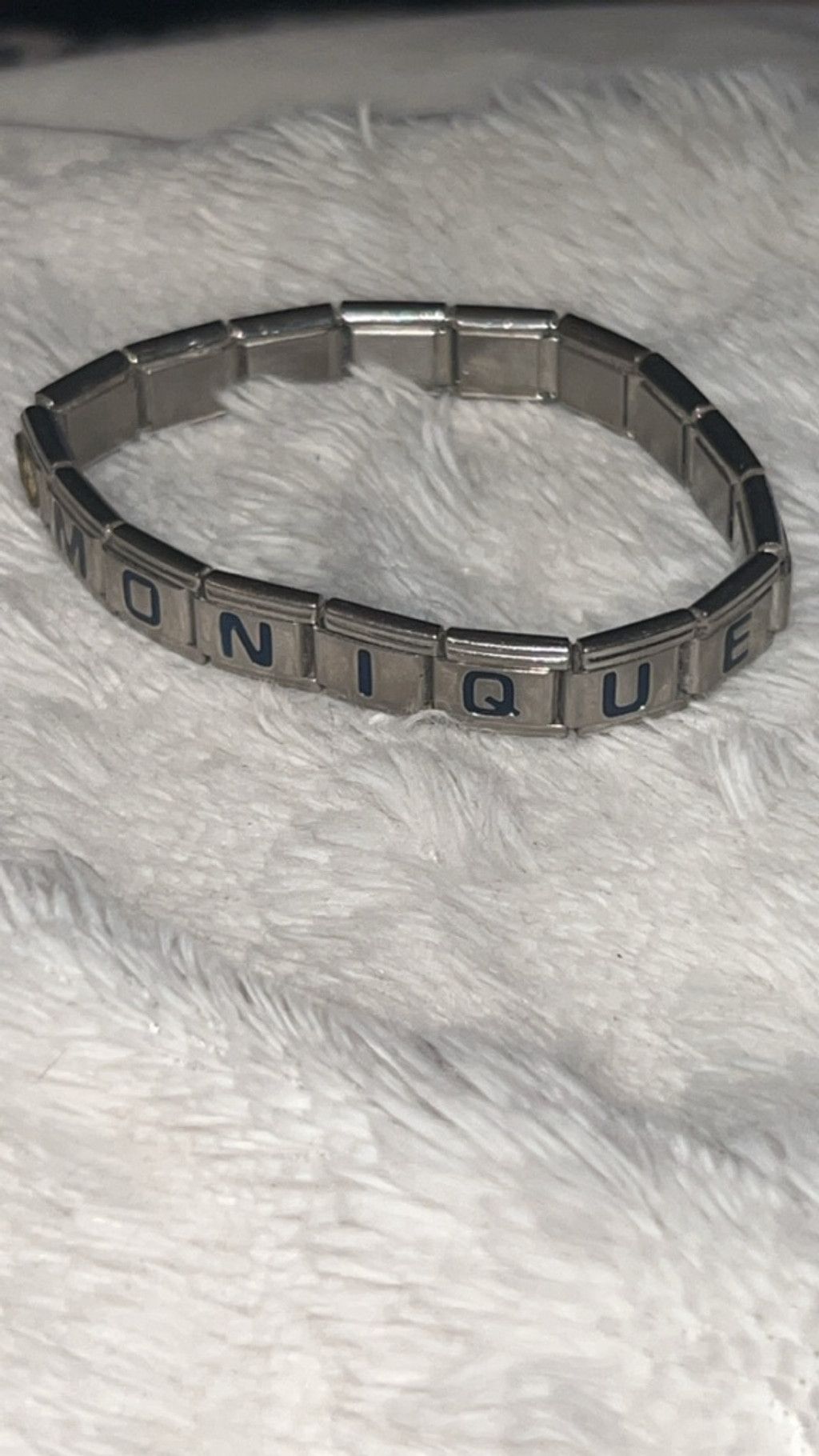 The Unbranded Brand Women's "MONIQUE" Silver and Blue Charm Bracelet, One Size Size ONE SIZE - 4 Thumbnail