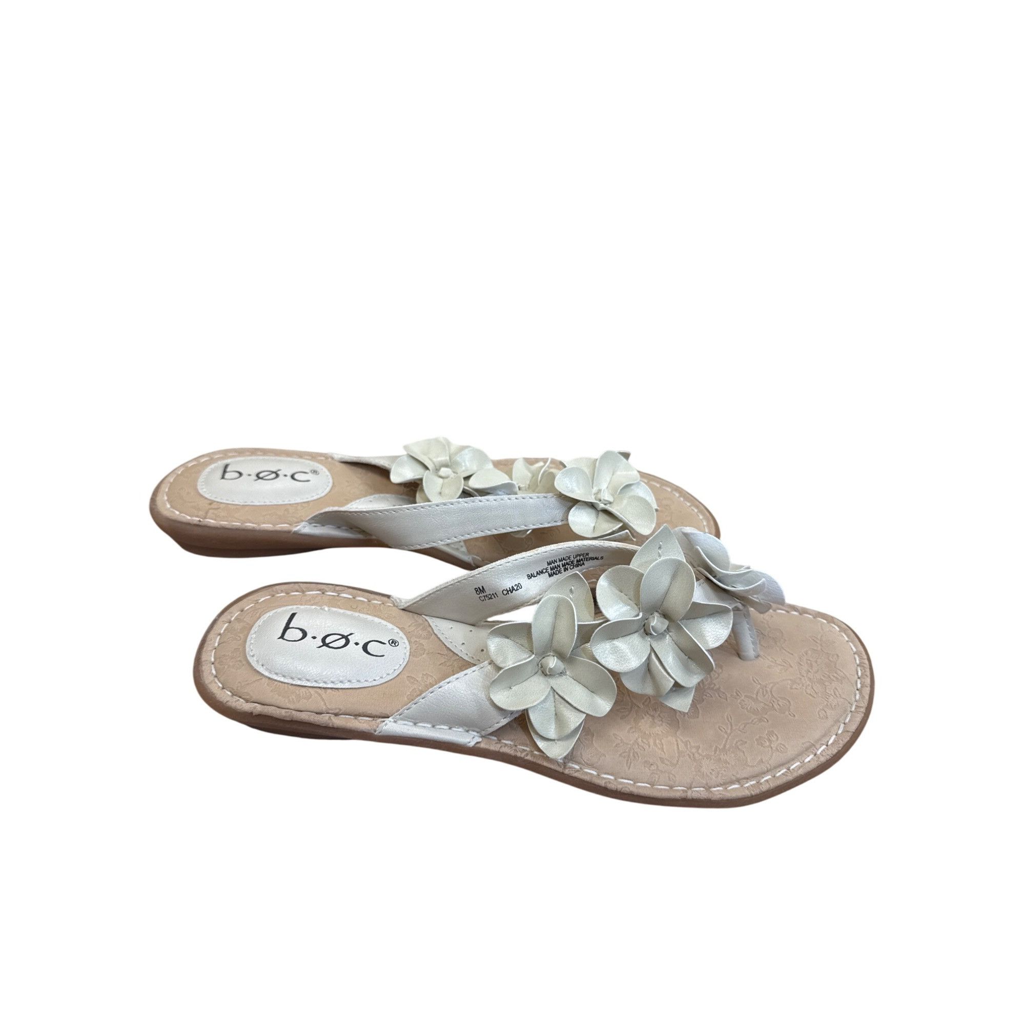 Born B.O.C Womens Light Green & Tan Floral Slip-On Sandals Size 8 Size US 8 / IT 38 - 4 Thumbnail