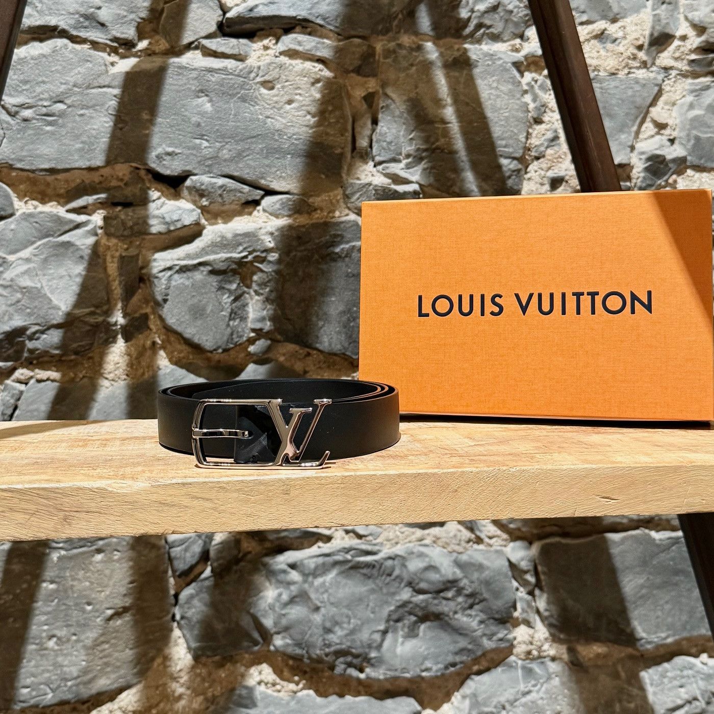Louis Vuitton Louis Vuitton Black LV Skyline 30mm Belt Size 36 - 1 Thumbnail