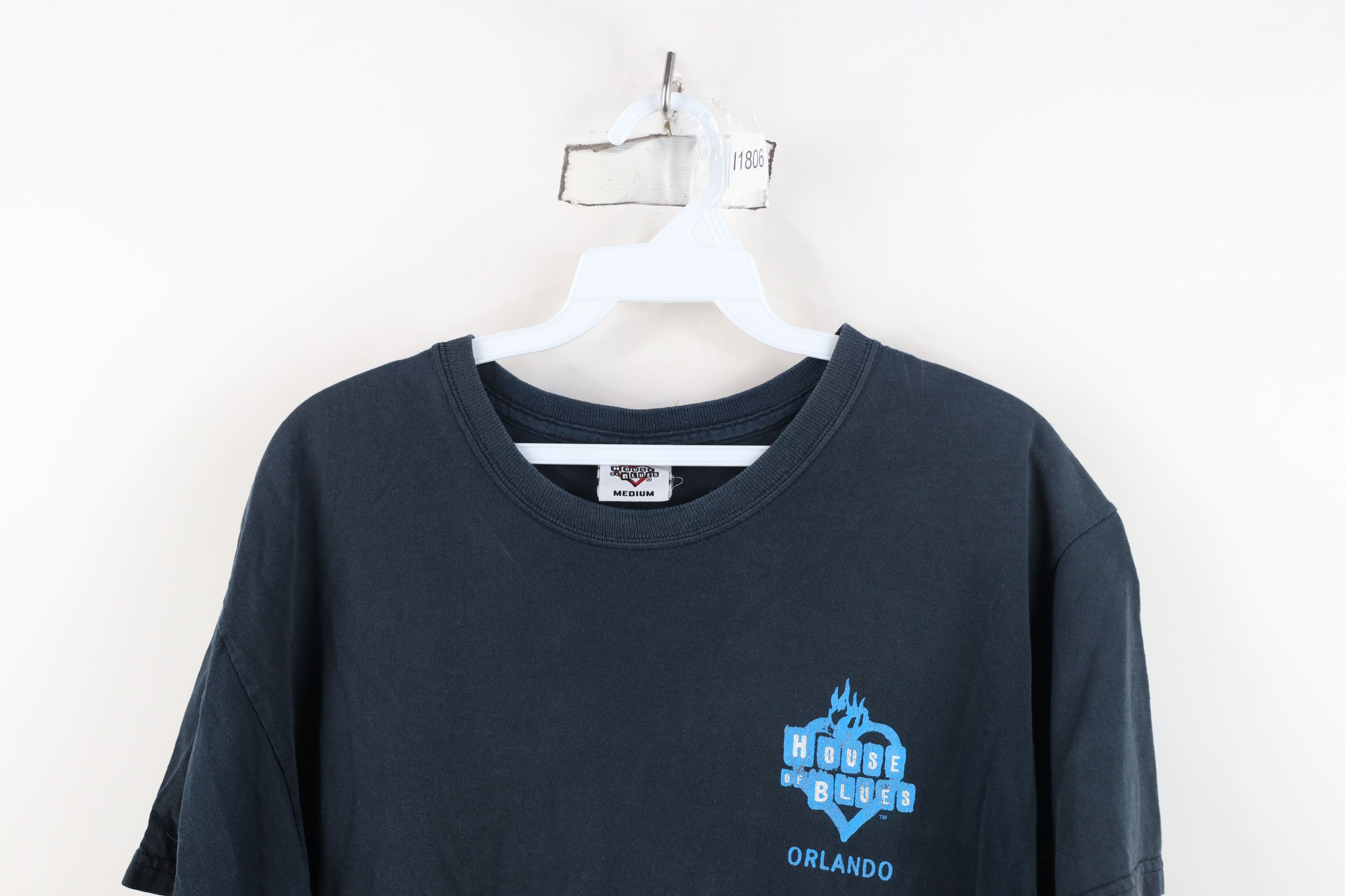 Vintage Vtg Y2K House of Blues Orlando Guitar Fire Heart T-Shirt Size US M / EU 48-50 / 2 - 2 Thumbnail