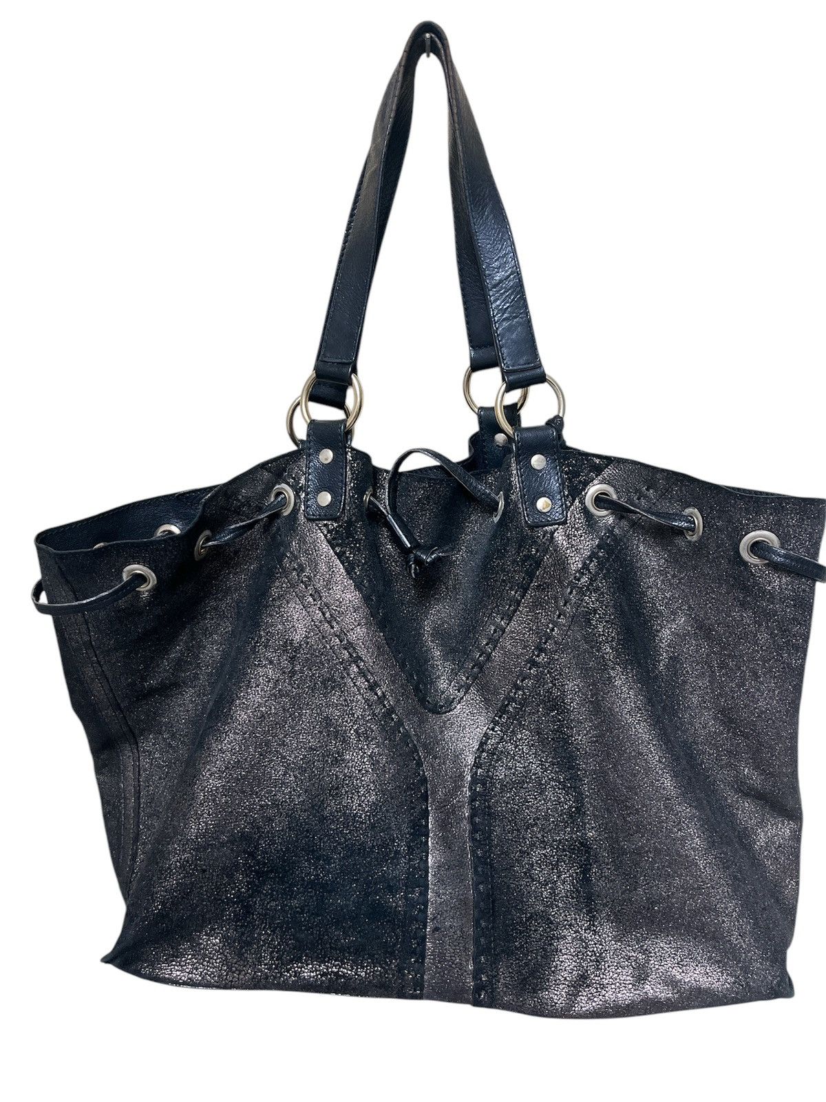 Yves Saint Laurent Calfskin Reversible Double Sac Y Tote Black Gold Size ONE SIZE - 5 Thumbnail