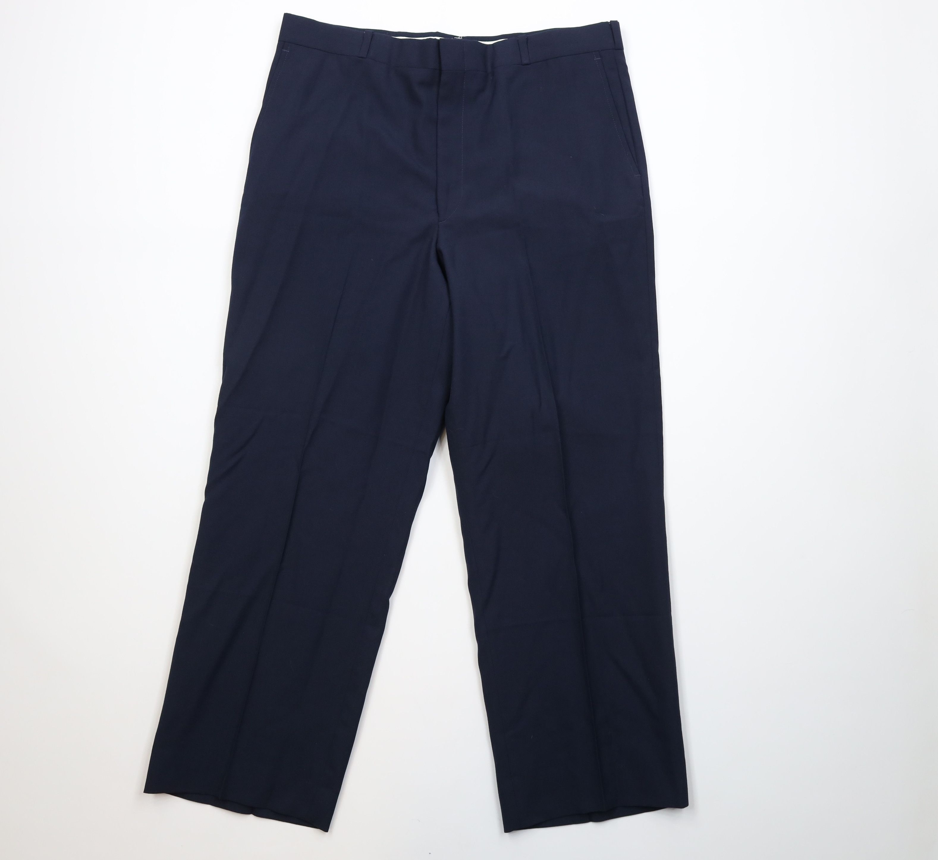 Vintage Vintage 70s Streetwear Wool Knit Wide Leg Chino Pants USA Size US 36 / EU 52 - 1 Thumbnail