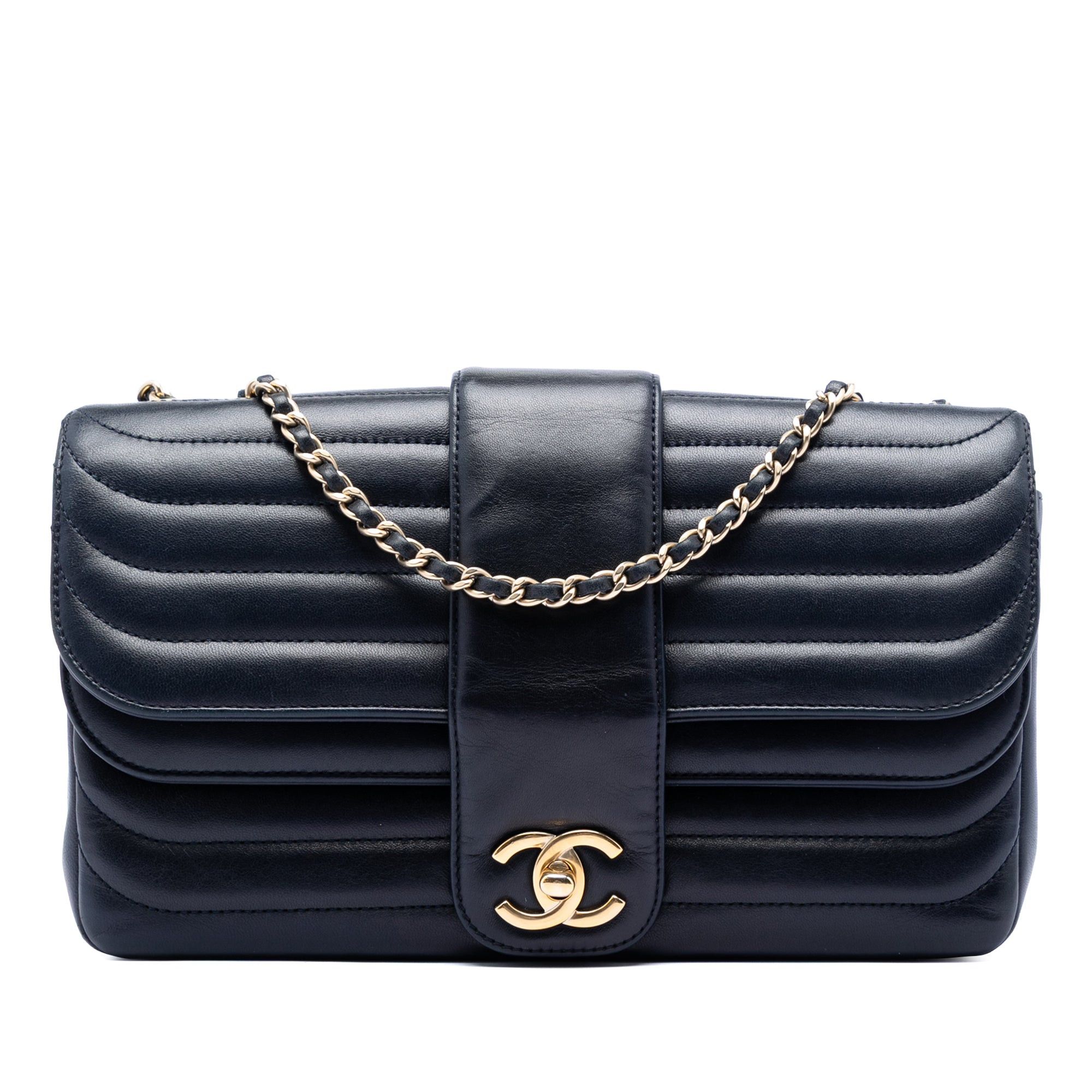 Chanel CC Horizontal Quilted Lambskin Double Flap Size ONE SIZE - 1 Thumbnail
