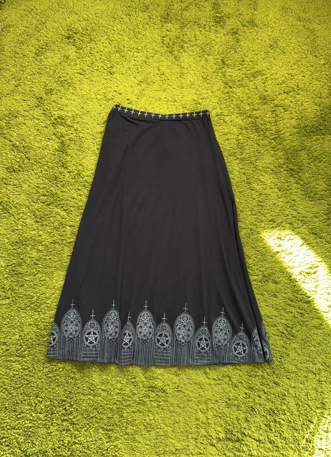 Avant Toi Gothicana avant garde church logo maxi skirt Y2K Size 32" / US 10 / IT 46 - 1 Thumbnail