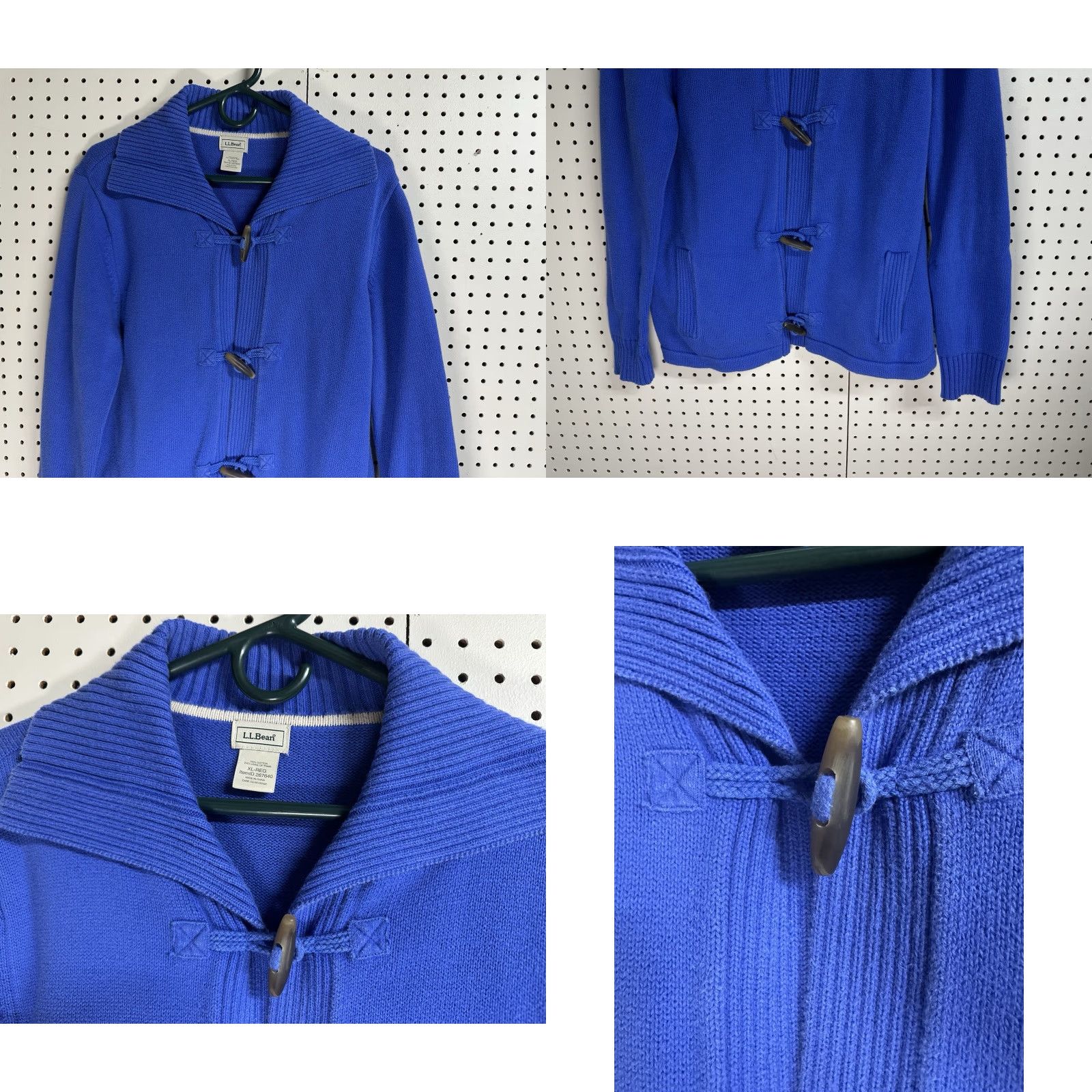 Vintage LL Bean Cardigan Women’s XL Regular Blue Tight Knit Collared Pullover Sweater Size XL / US 12-14 / IT 48-50 - 8 Thumbnail