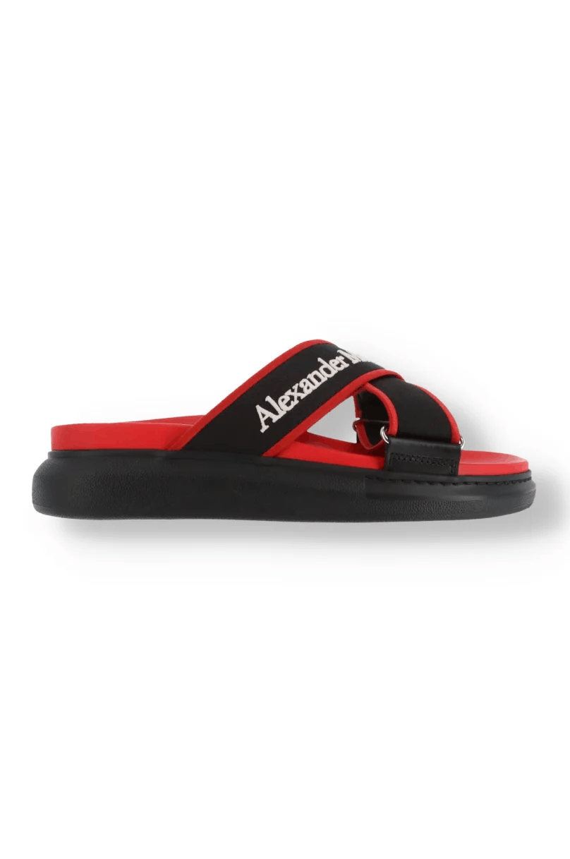 Alexander McQueen o1y1024 Slip On in Red & Black Size US 11 / EU 44 - 2 Thumbnail