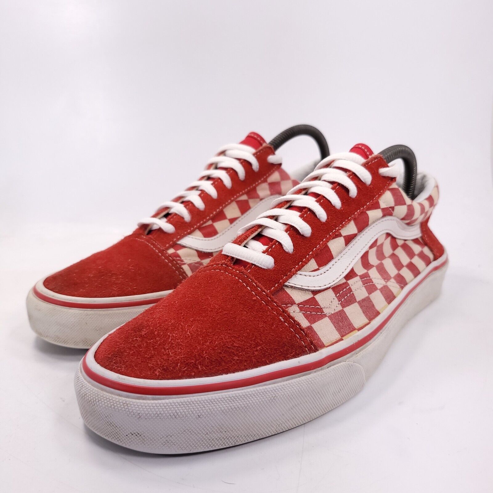 Red old skool vans womens on sale