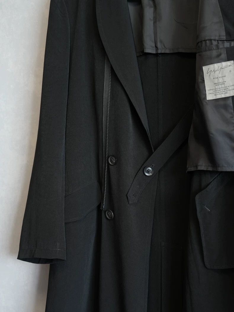 Yohji Yamamoto Yohji Yamamoto 19 SS Zip Distortion Collar Triacetate Coat Size US L / EU 52-54 / 3 - 5 Thumbnail