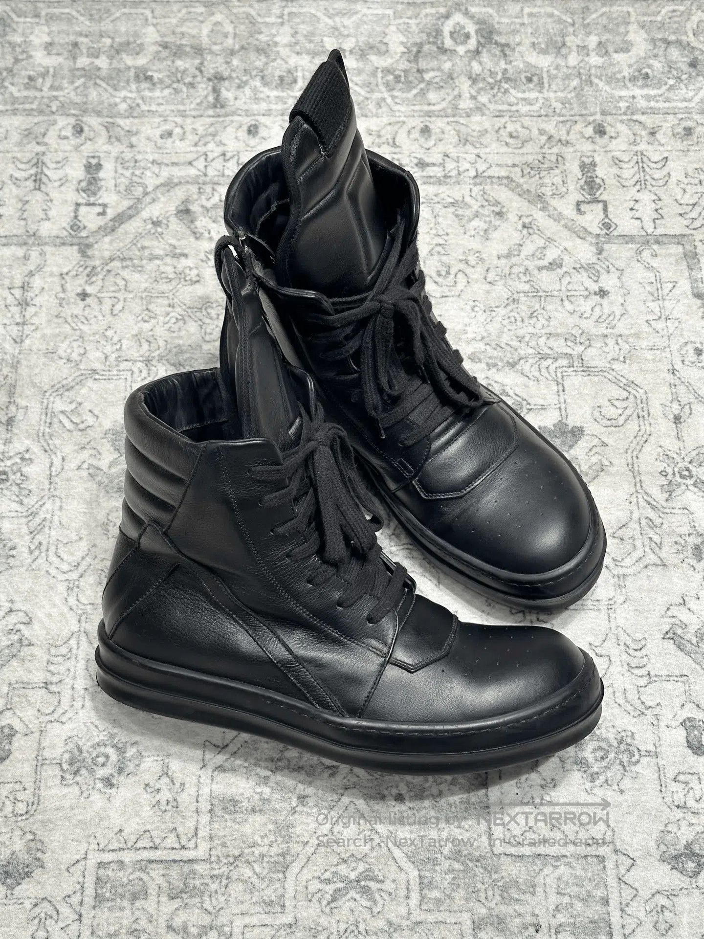 Rick Owens Rick Owens Inverted Triangle Black Leather Boots. Size US 8 / EU 41 - 3 Thumbnail