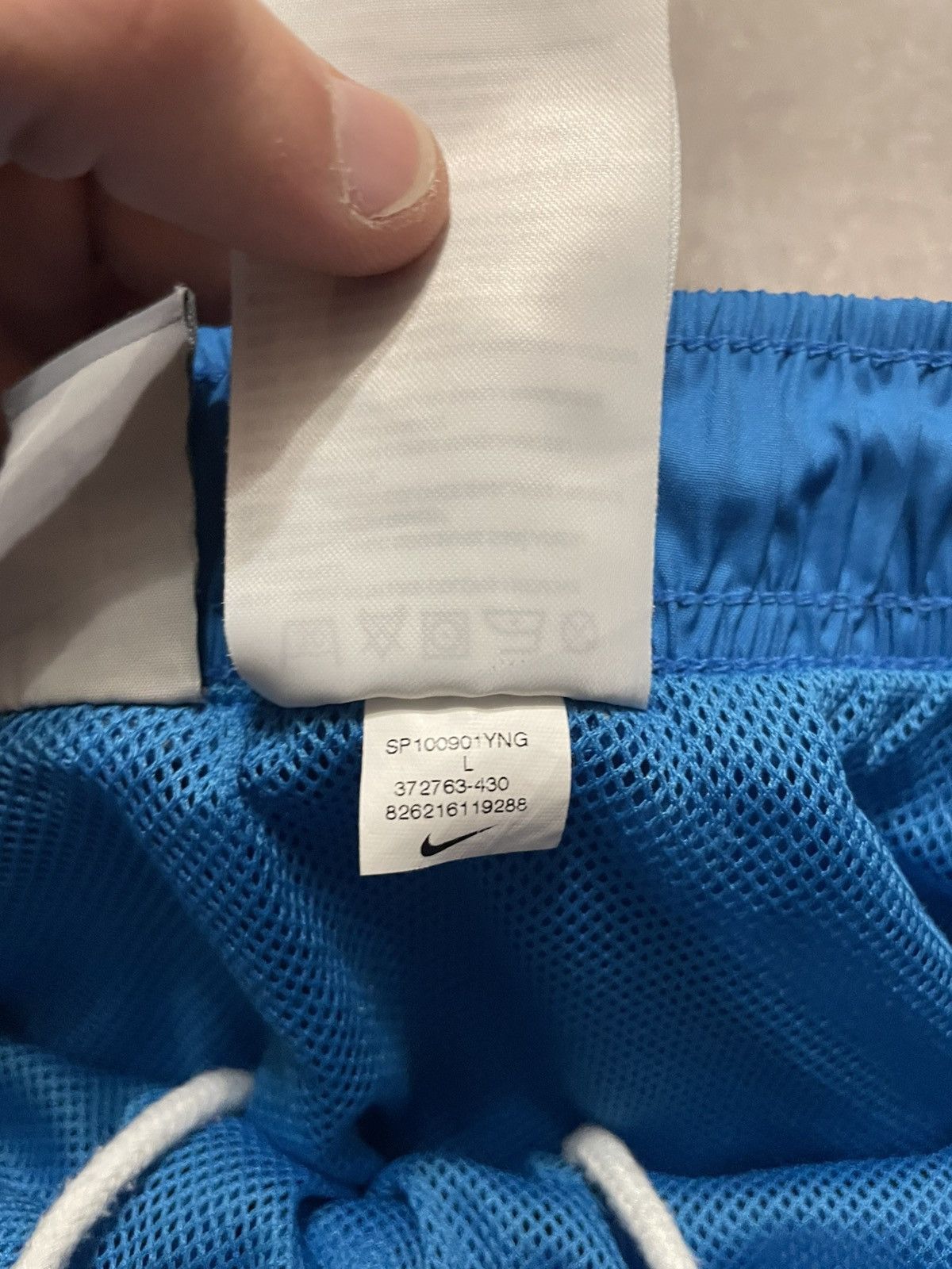 Nike × Vintage Vintage Nike Nylon Blue Shorts Drill Y2K Size US 34 / EU 50 - 8 Thumbnail