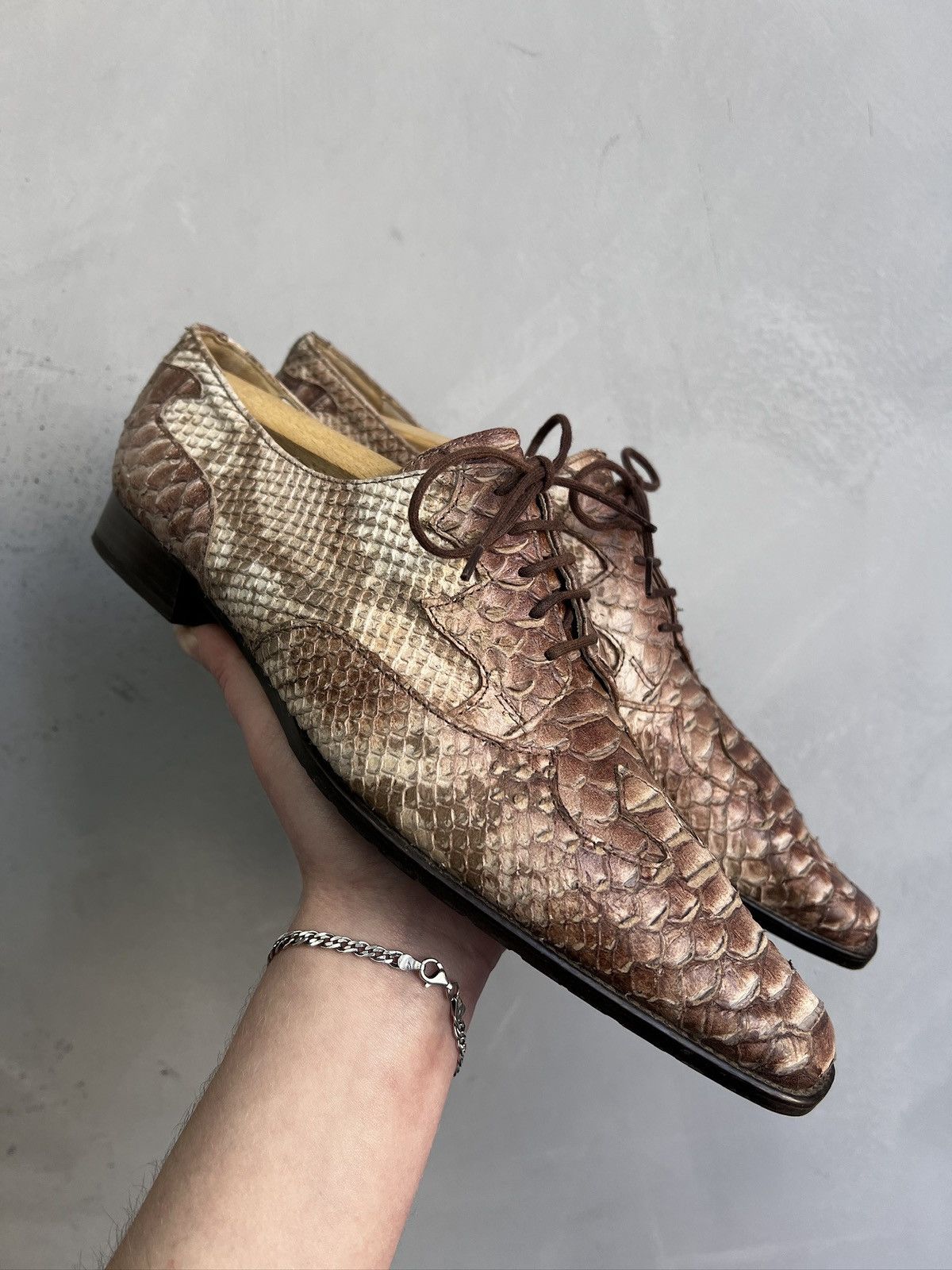 If Six Was Nine Leather python snake low shoes hype rick owens style 90s Size US 6 / IT 36 - 2 Thumbnail