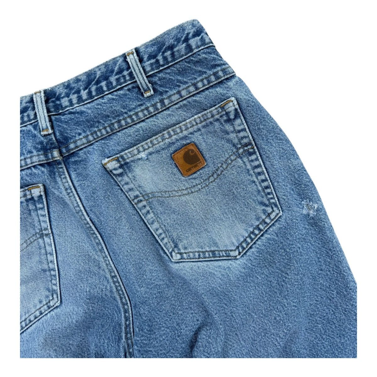 Carhartt Carhartt B21 DST Distressed Flannel-Lined Denim Jeans 34x30 Size US 34 / EU 50 - 8 Thumbnail