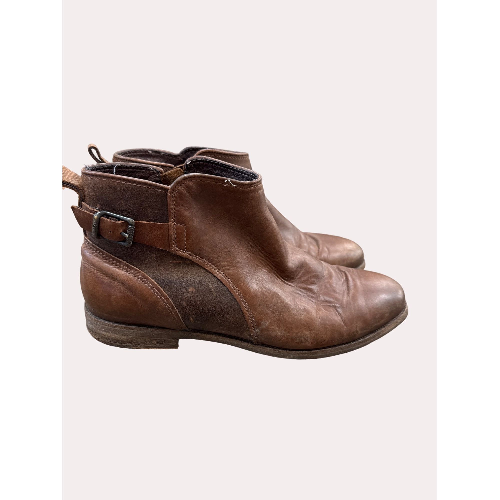 Ugg UGG Australia women’s leather brown Nike boots size 8 SKU 61 Size US 8 / IT 38 - 4 Thumbnail