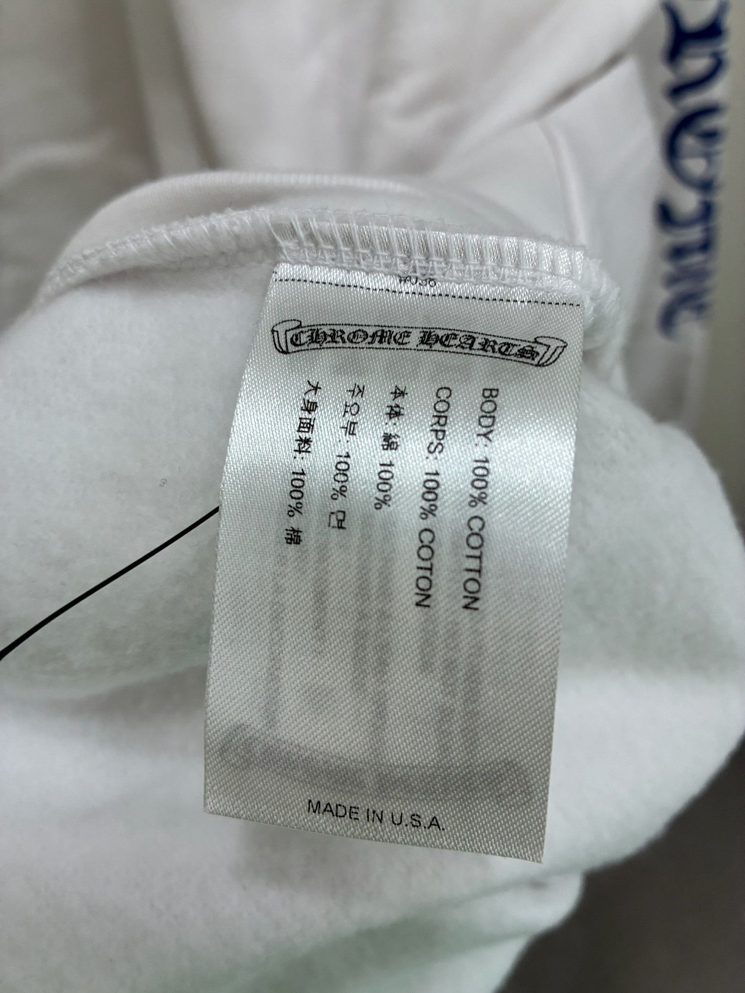 Chrome Hearts Chrome Hearts Vertical Logo Zip Up Hoodie "white" Size US L / EU 52-54 / 3 - 7 Thumbnail