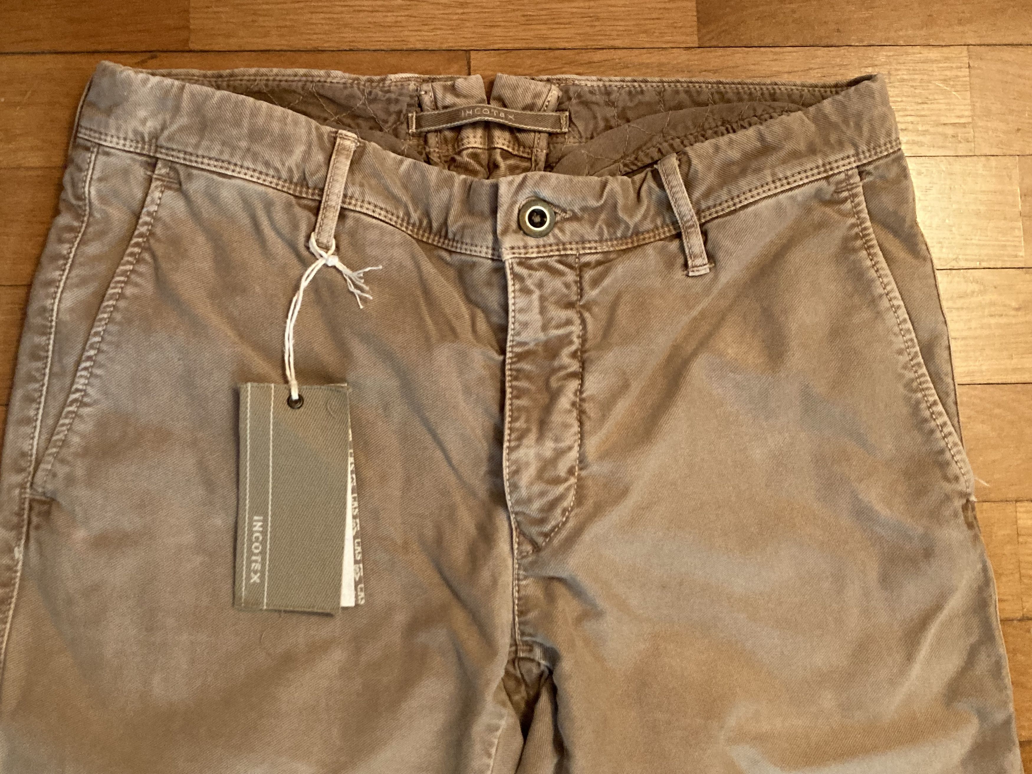 Incotex INCOTEX slim fit chino pants size 32/48 in tricochino beige Size US 32 / EU 48 - 2 Thumbnail