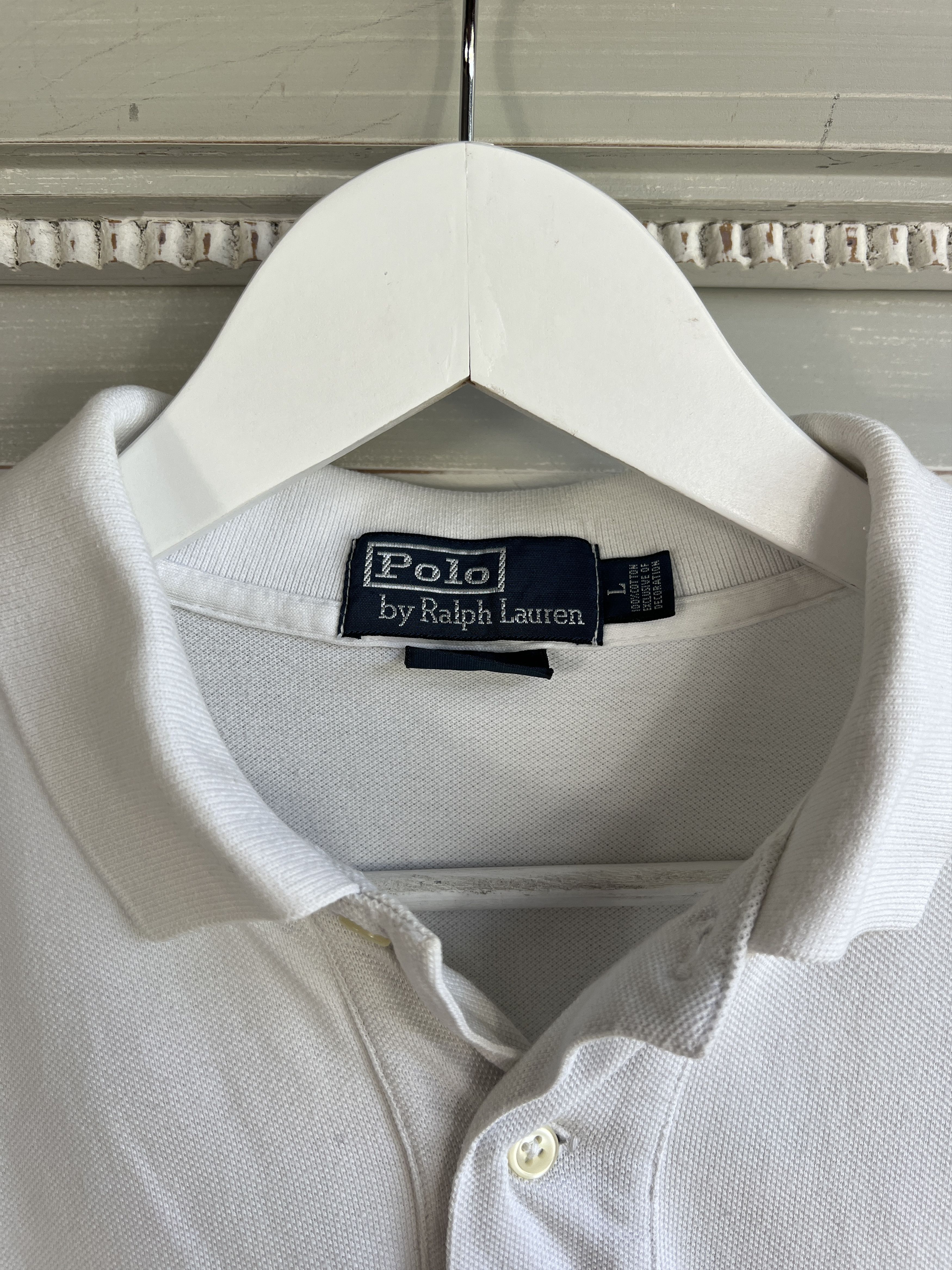 Polo Ralph Lauren Y2K RALPH LAUREN WHITE POLO SHIRT CHIEF KEEF STYLE Size US L / EU 52-54 / 3 - 4 Thumbnail