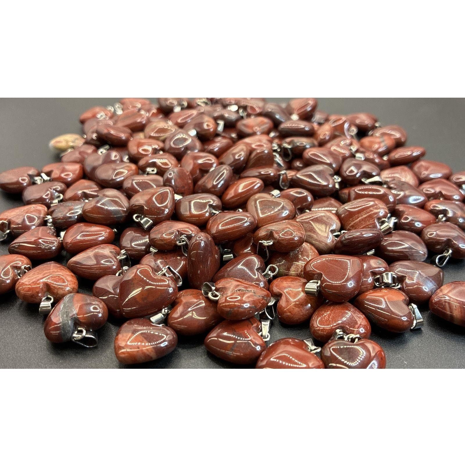 Other Red Jasper Heart Pendant – Tested – 18" Gold Plated Chain Size ONE SIZE - 4 Thumbnail