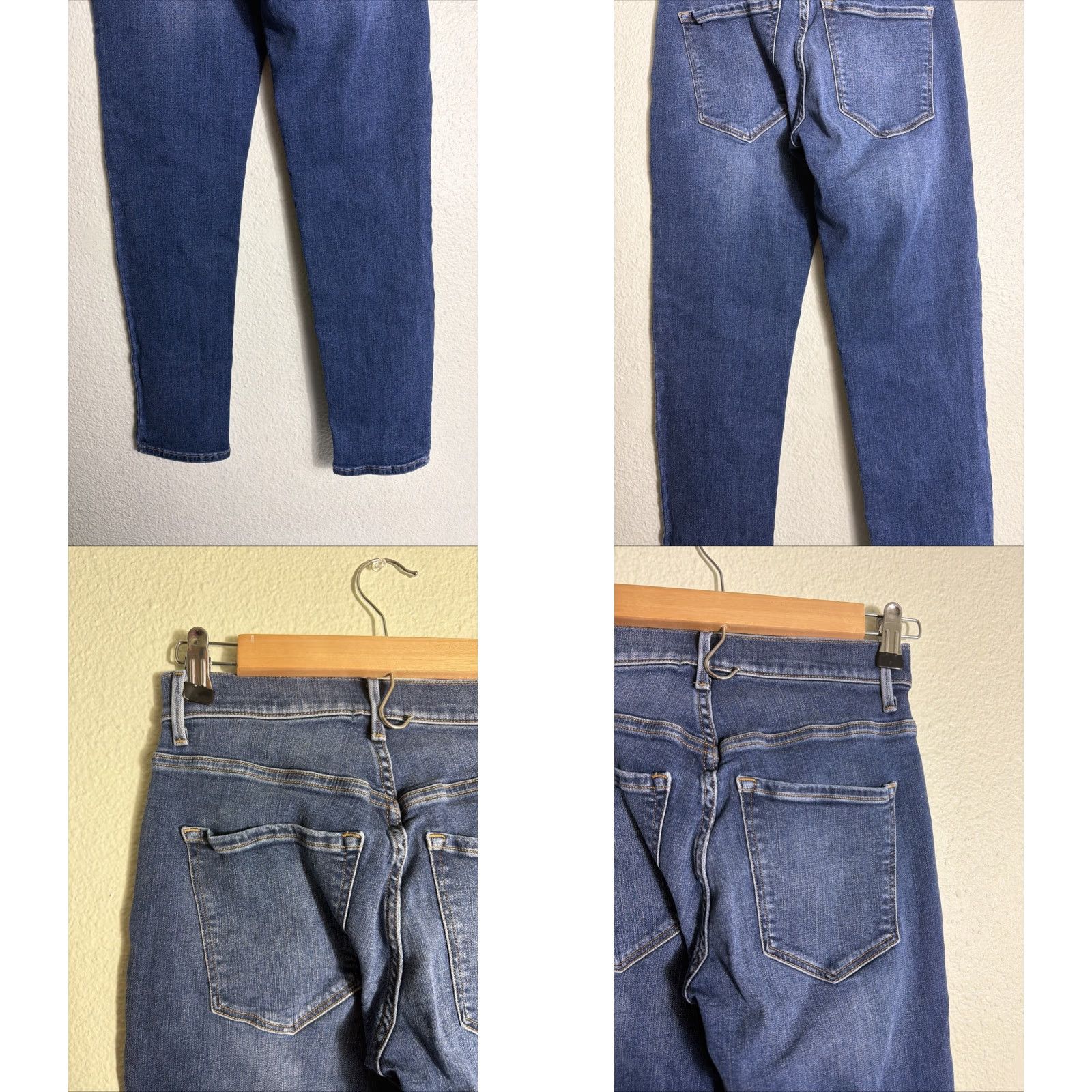Vintage Sunday Best Jeans Women Skinny Dark Wash 00 22x27 Cotton Elastic Blue Mens? Size 40" / US 18 - 8 Thumbnail