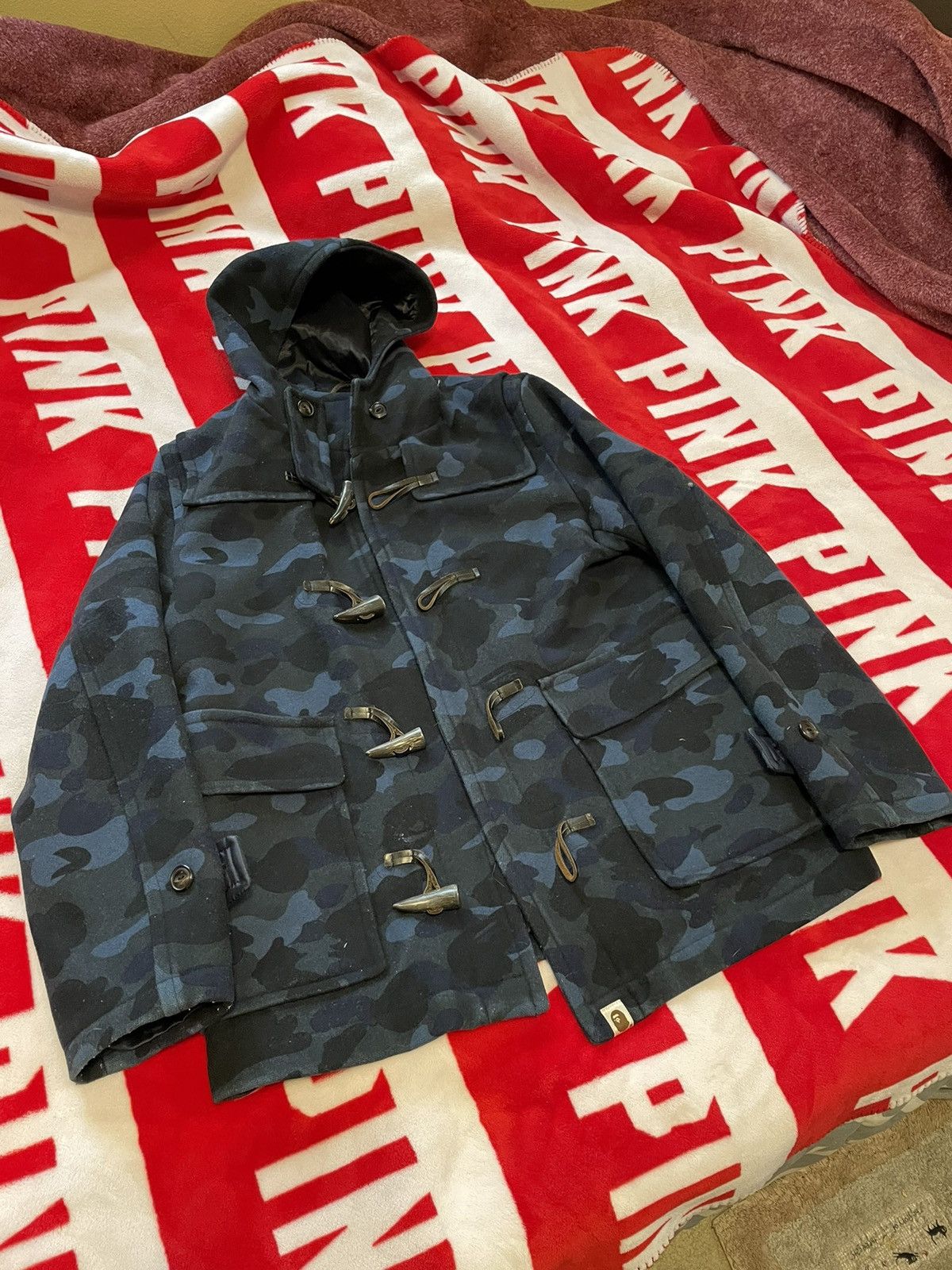 Bape A Bathing Ape Bape Gorilla Wool Navy Camo Coat Size US M / EU 48-50 / 2 - 1 Thumbnail
