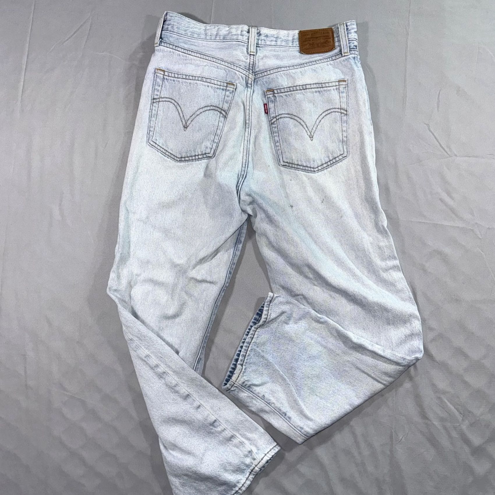 Levi's Levi's Ribcage Straight Jeans Women's 29 Light Blue High Rise Button Fly Size 29" - 2 Thumbnail