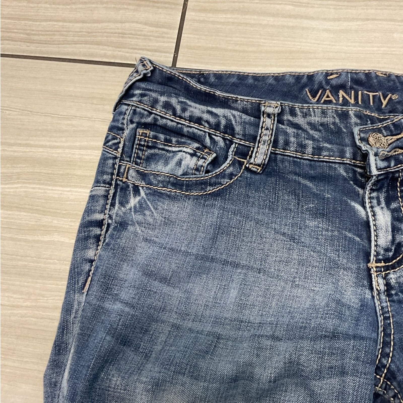 Vintage Vanity Distressed Denim Pants Size 29" - 10 Thumbnail