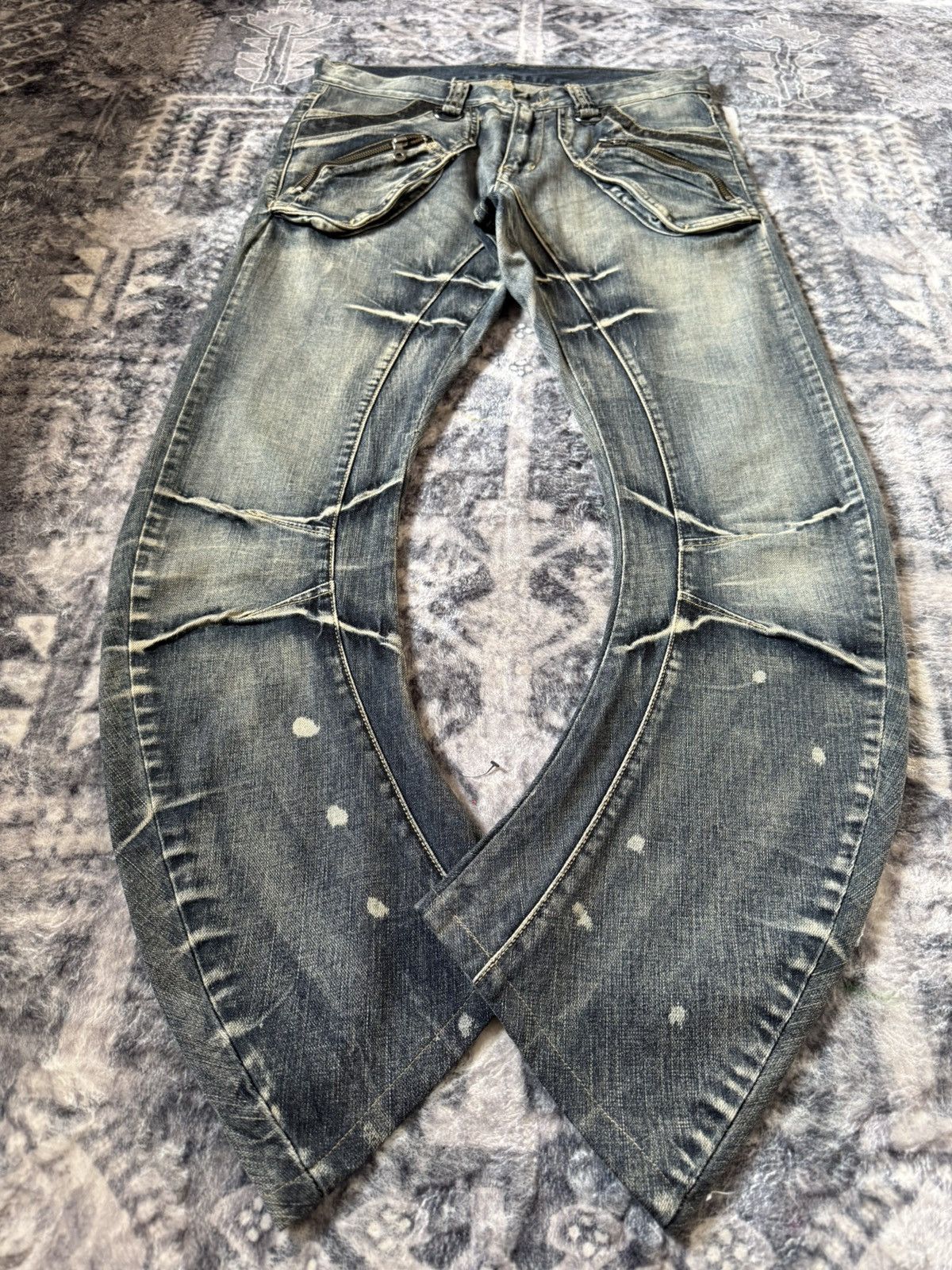 PPFM × The Smiths 2000s PPFM Japan Curve Leg Gun Pocket Jeans Size US 30 / EU 46 - 1 Thumbnail