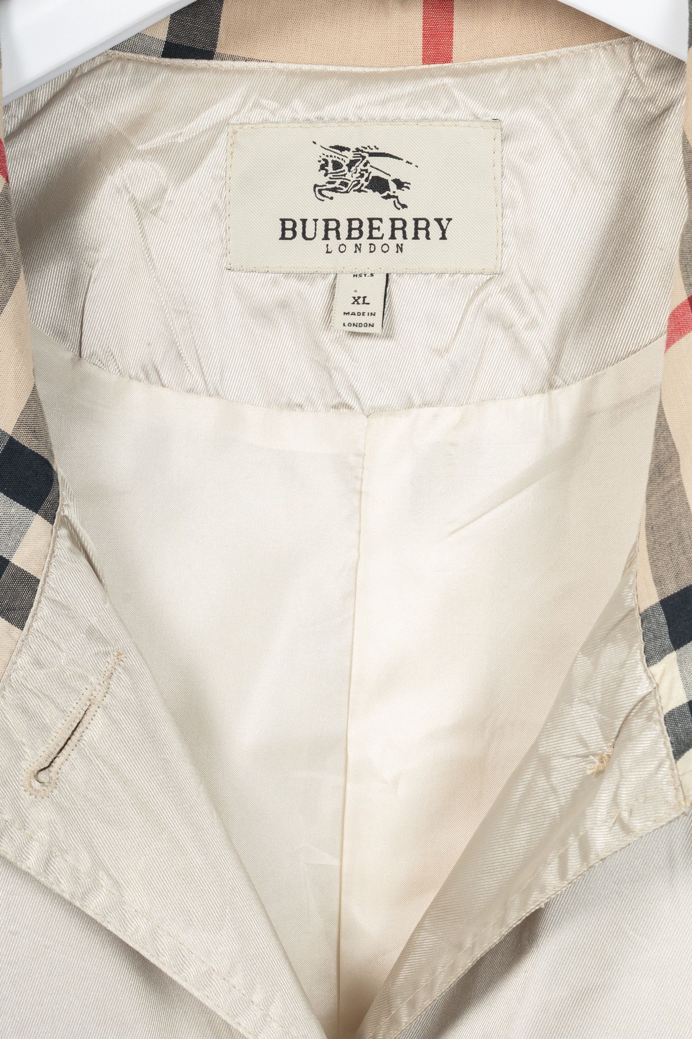 Burberry Burberry Cotton-Blend Check-Trim Drawstring-Waist Jacket Size XL / US 12-14 / IT 48-50 - 4 Thumbnail