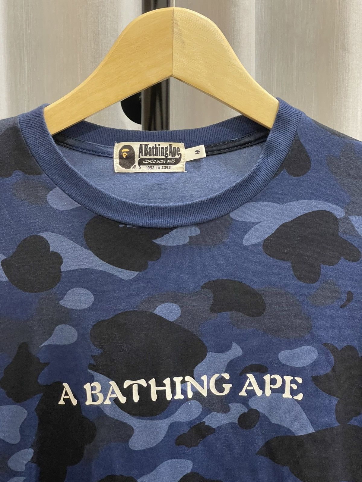Bape BAPE Long Sleeve Camo Spell out Navy Size US M / EU 48-50 / 2 - 2 Thumbnail