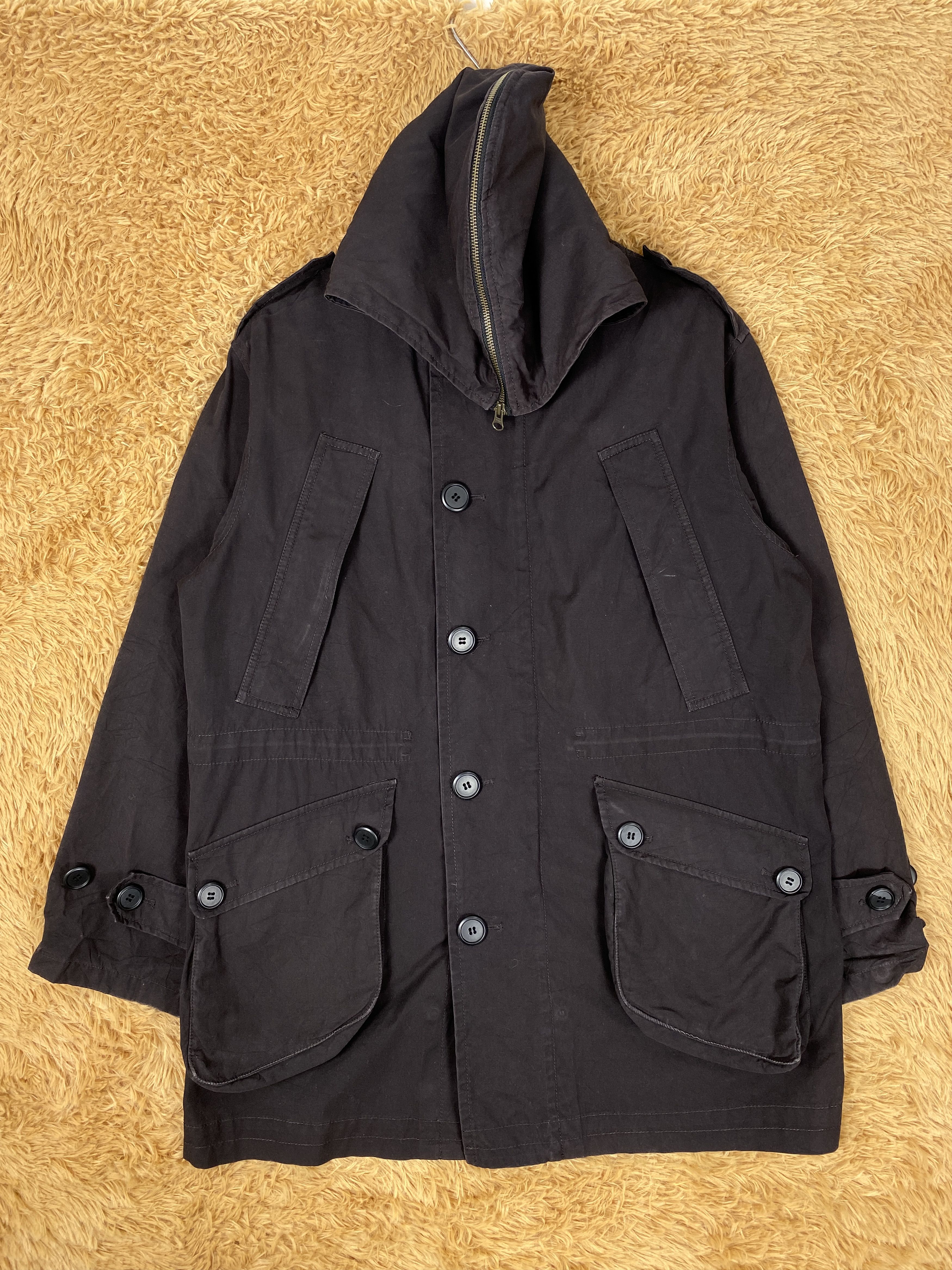 image of Ppfm Hoodie Utility Jacket in Black, Men's (Size Medium)