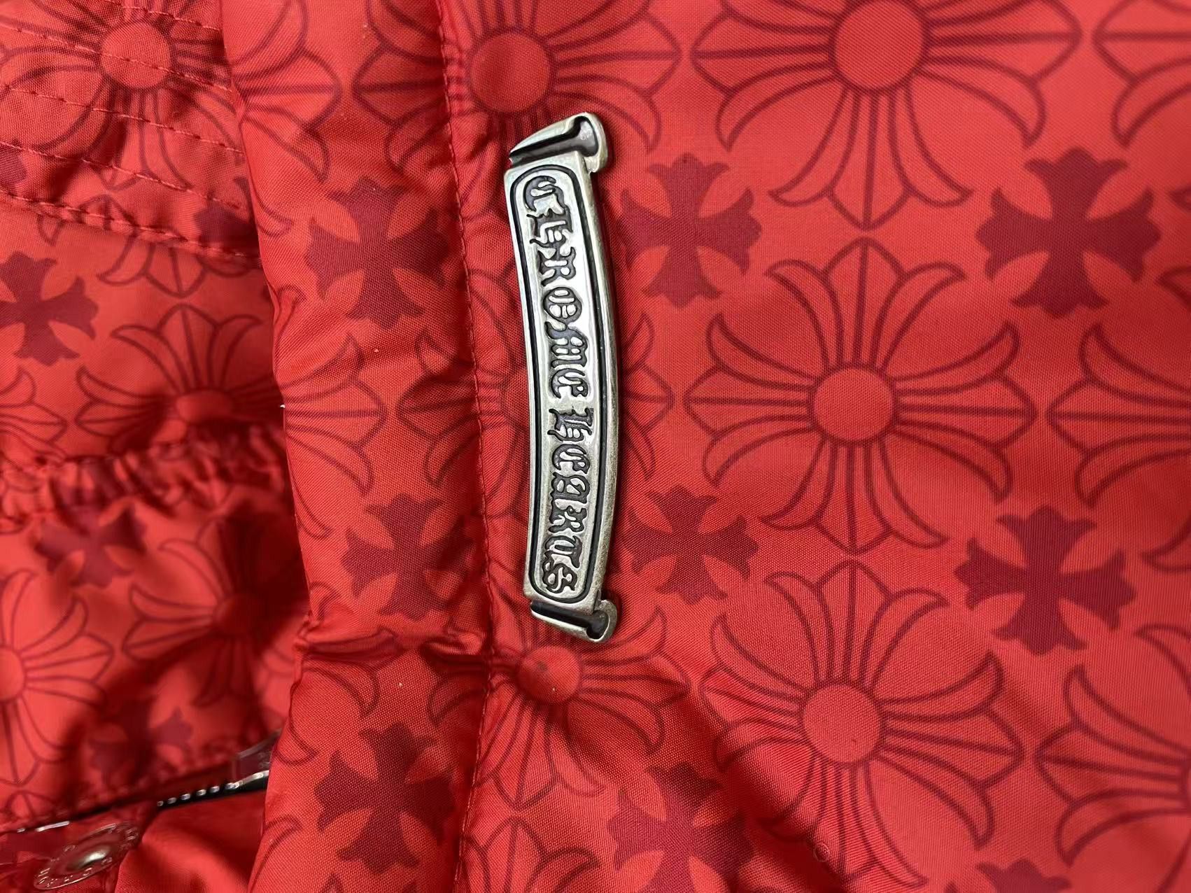 Chrome Hearts Chrome Hearts Red Monogram Cross Pattern Puffer Down Jacket Size US S / EU 44-46 / 1 - 7 Thumbnail