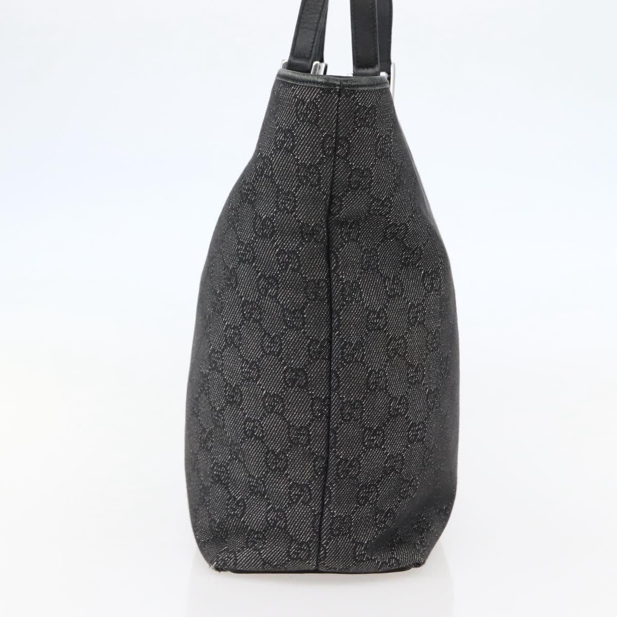 Gucci GUCCI GG Canvas Tote Bag Black Silver Size ONE SIZE - 4 Thumbnail