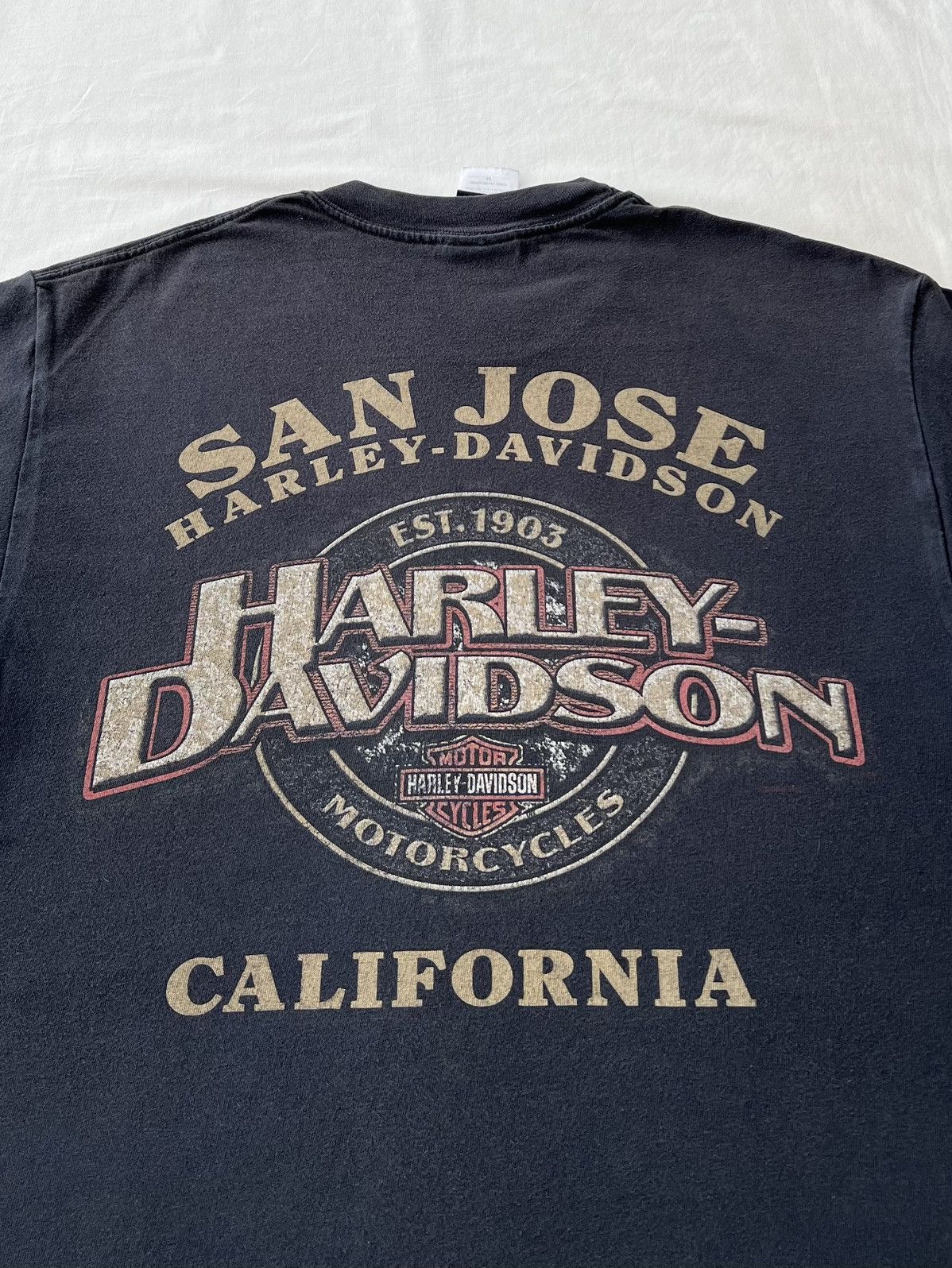 Harley Davidson Vintage 2005 Harley Davidson Tribal Flames Y2k Black T-shirt Size US M / EU 48-50 / 2 - 13 Thumbnail