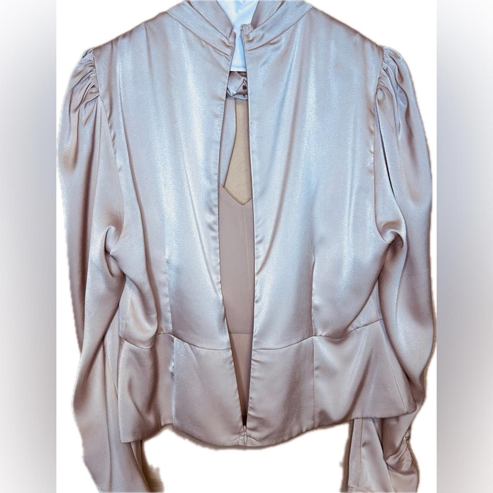 ASTR The Label ASTR the Label Champagne Satin Blouse – Style AT17289 – XL Size XL / US 12-14 / IT 48-50 - 3 Thumbnail
