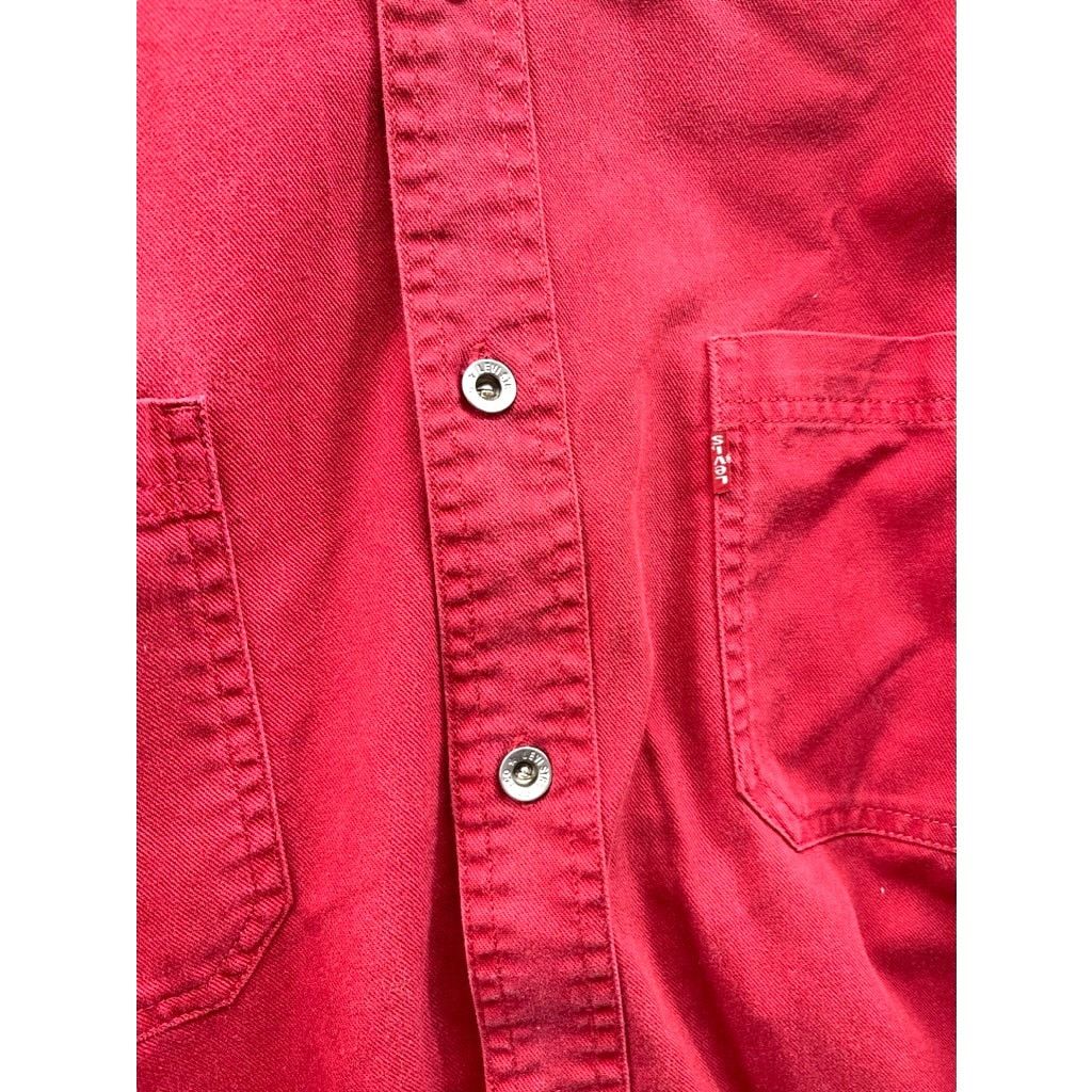 Levi's × Vintage Vintage Levi's Red Button Up Shirt Loose Fit Size US L / EU 52-54 / 3 - 6 Thumbnail