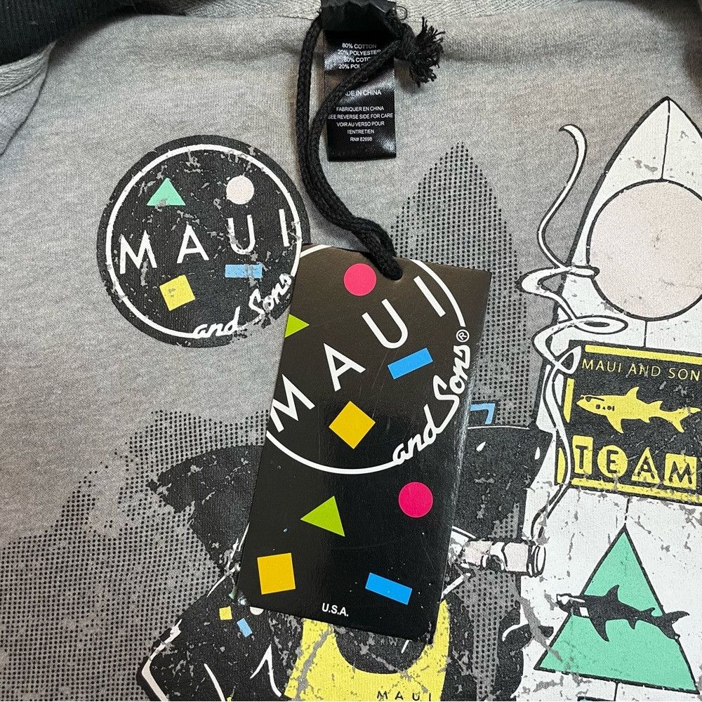 Maui and Sons NWT New Maui And Sons Black Zip Sweatshirt Sweater Size L Size US L / EU 52-54 / 3 - 8 Thumbnail