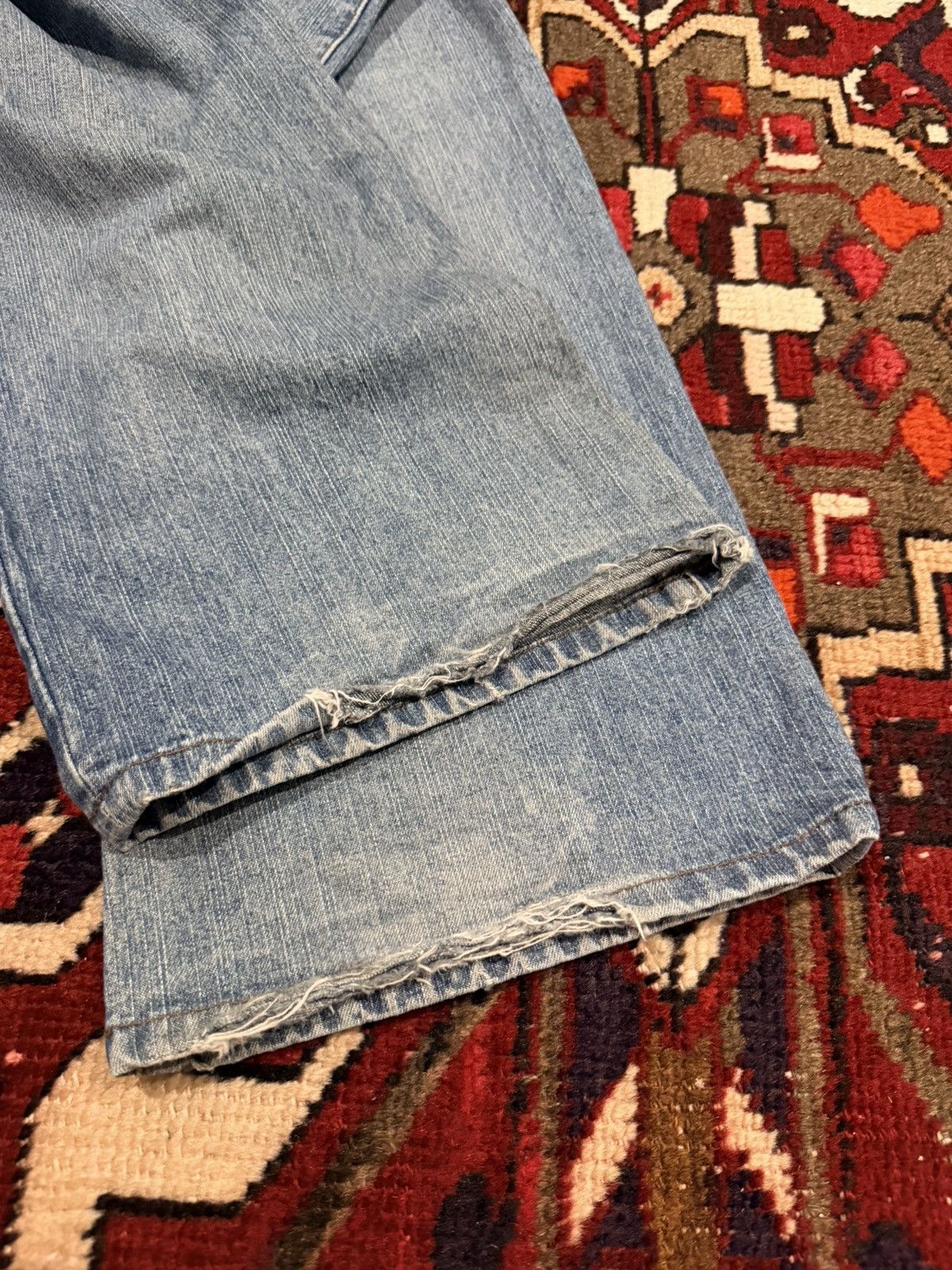 Japanese Brand 🔥FLARE🔥Vintage Comme Ca Ism Bootcut Flare Distressed Jeans Size US 33 - 6 Thumbnail