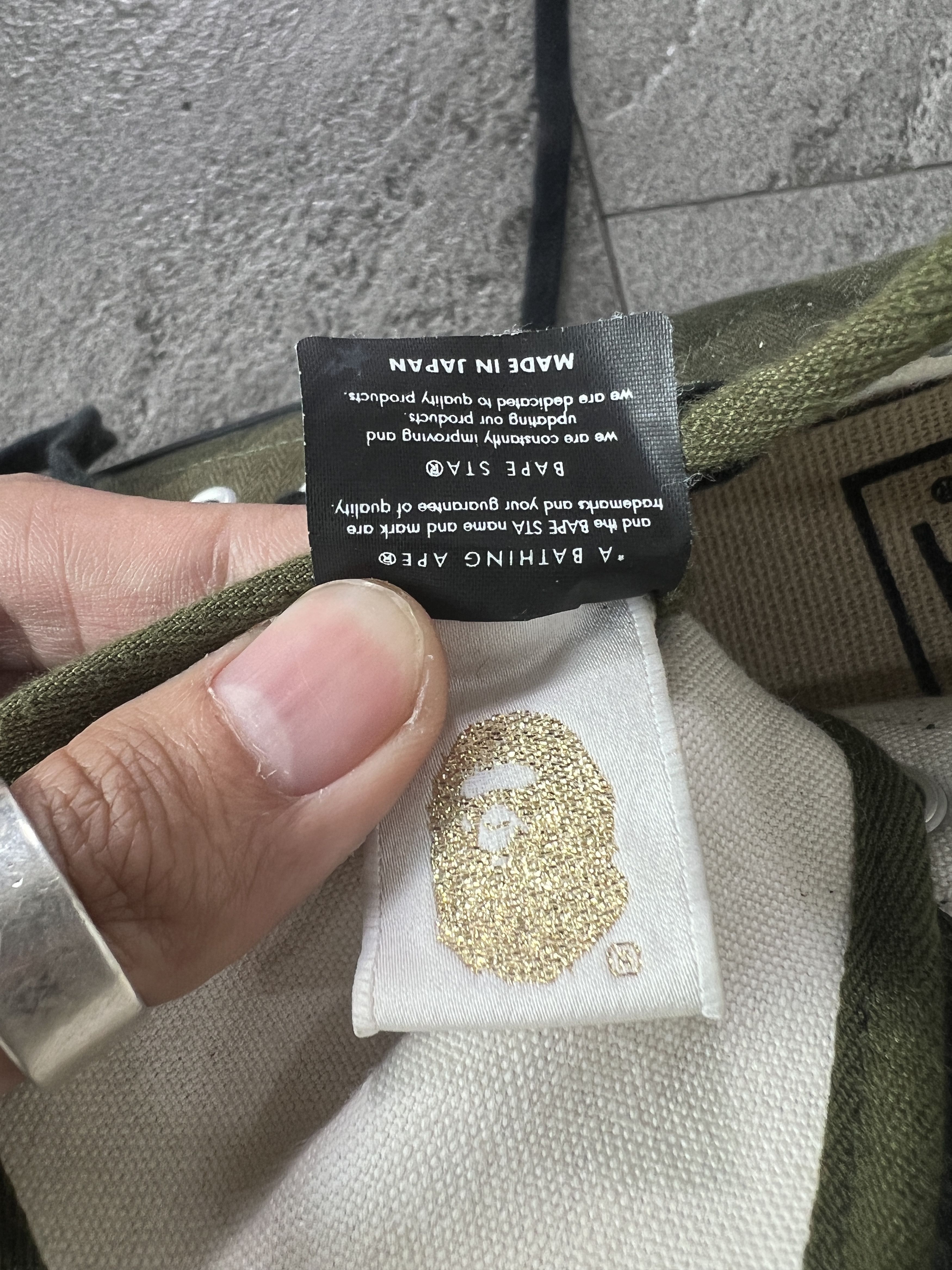 Bape BAPE STA High Top Canvas Sneakers Olive Navy US 8.5 Size US 8.5 / EU 41-42 - 12 Thumbnail
