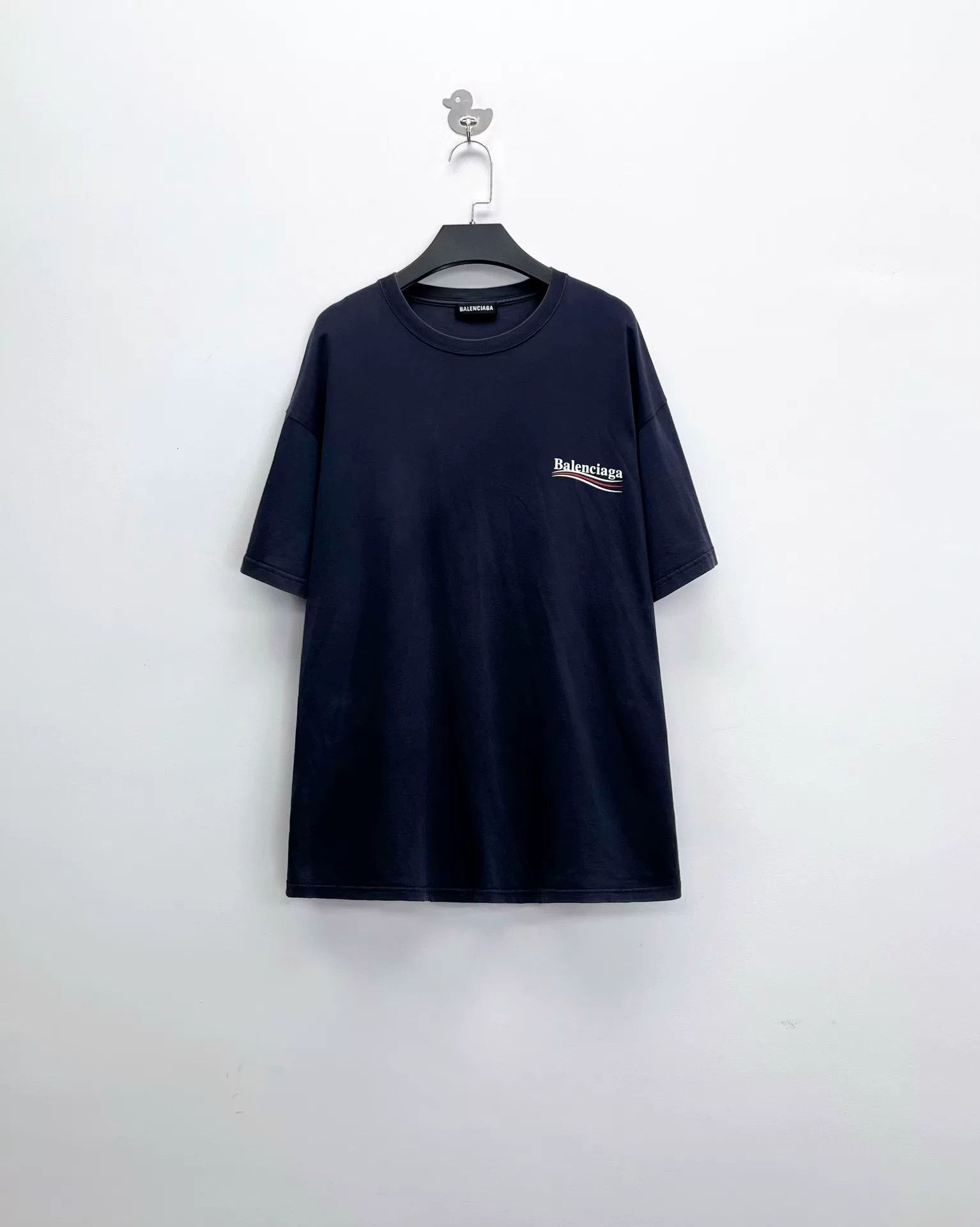 Balenciaga balenciaga navy blue logo t-shirt Size US XS / EU 42 / 0 - 1 Thumbnail